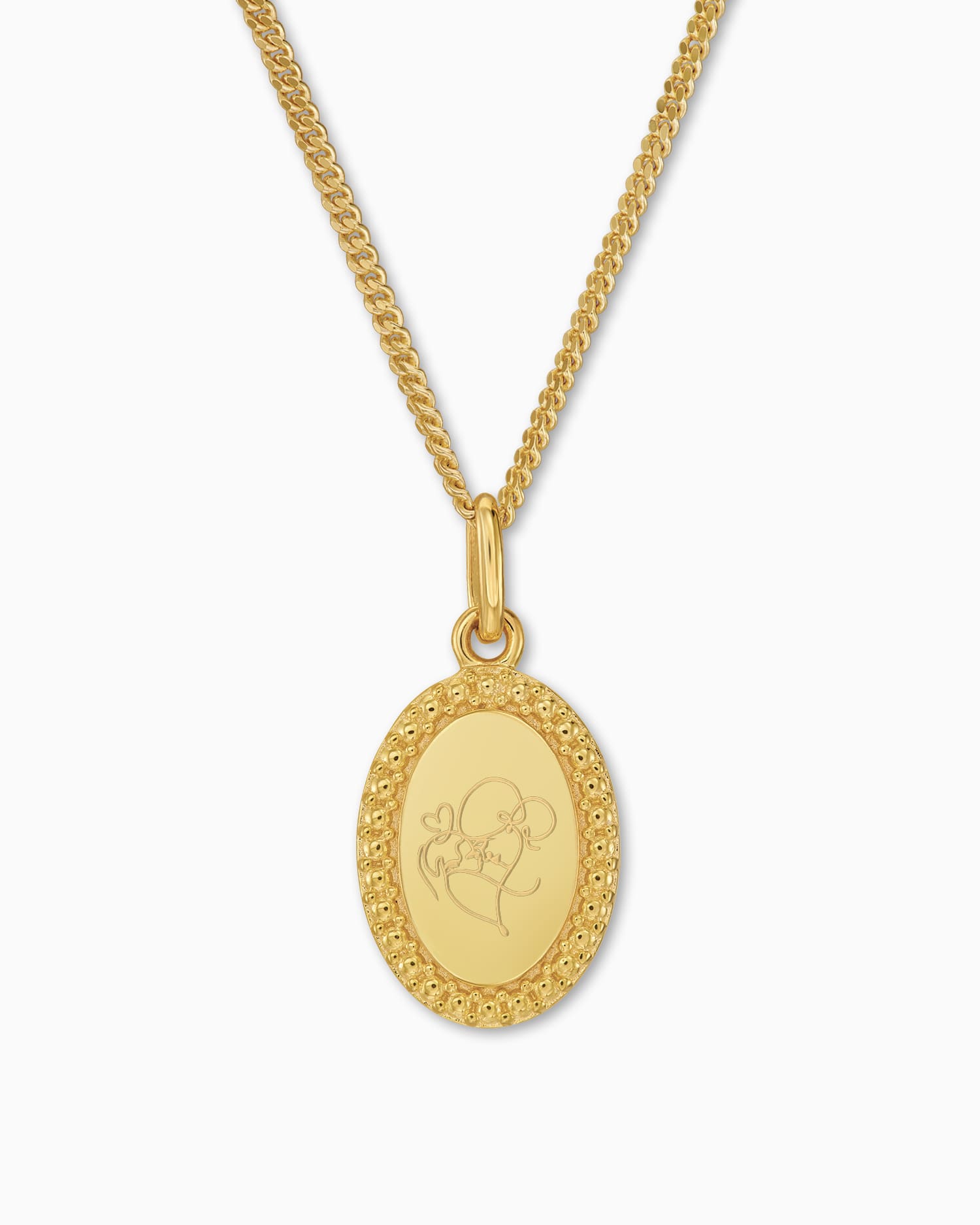 Graphic uploud engraving plates necklace pendant oval