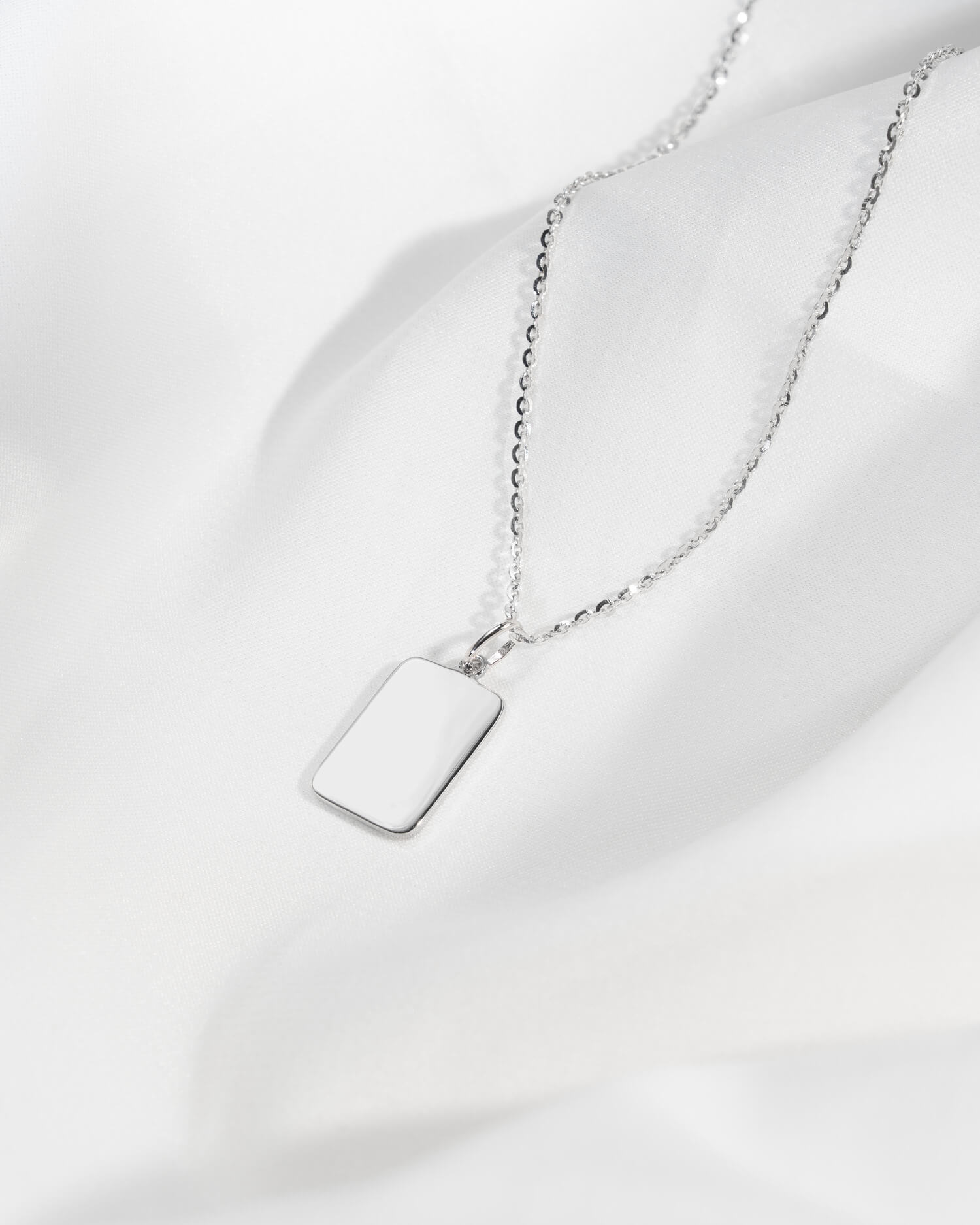 Engraving plates necklace pendant square