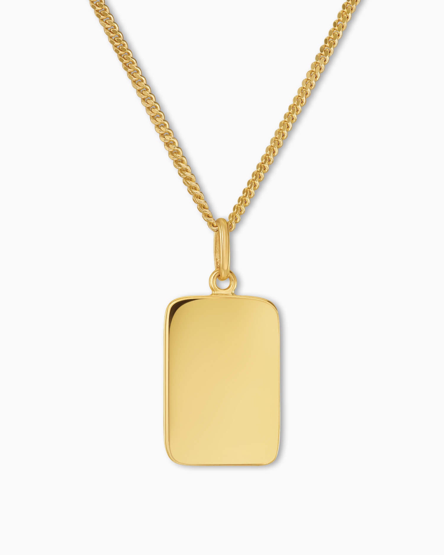 Engraving plates necklace pendant square