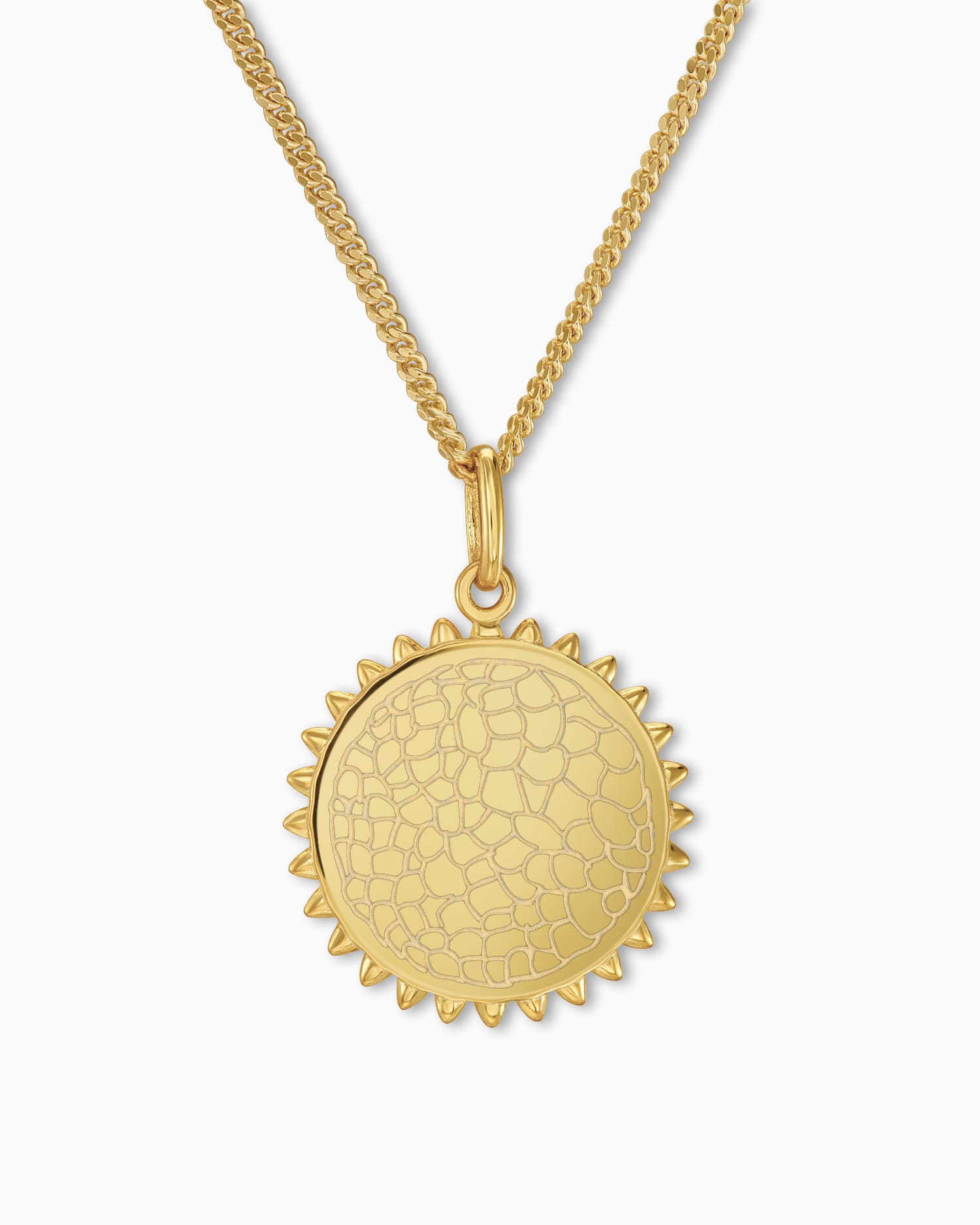 Nose print sun necklace engraving plate pendant