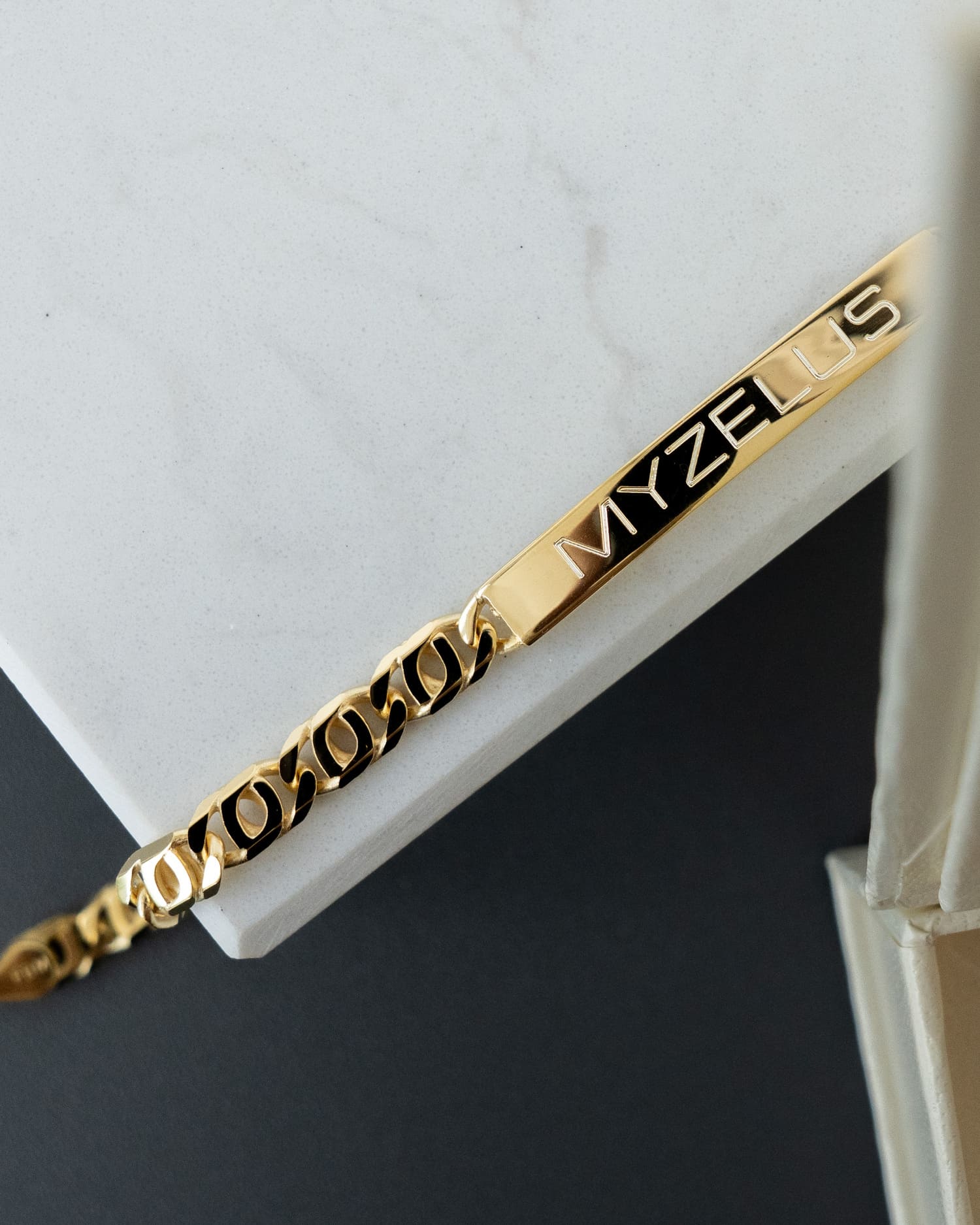Engraving bracelet Engraving plate Tiger's eye ID bracelet
