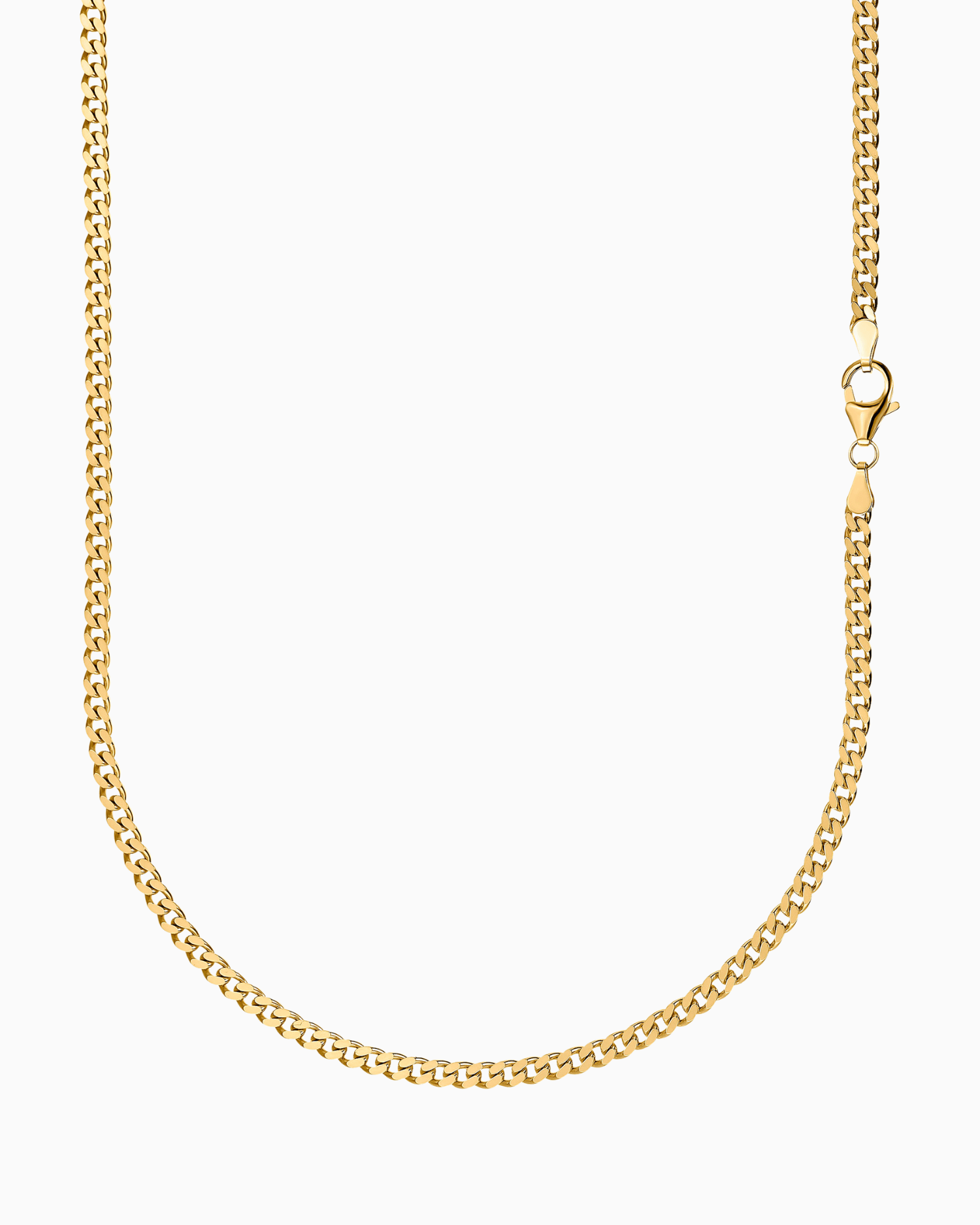 Curb chain 925 silver 18 carat gold-plated 3.30mm