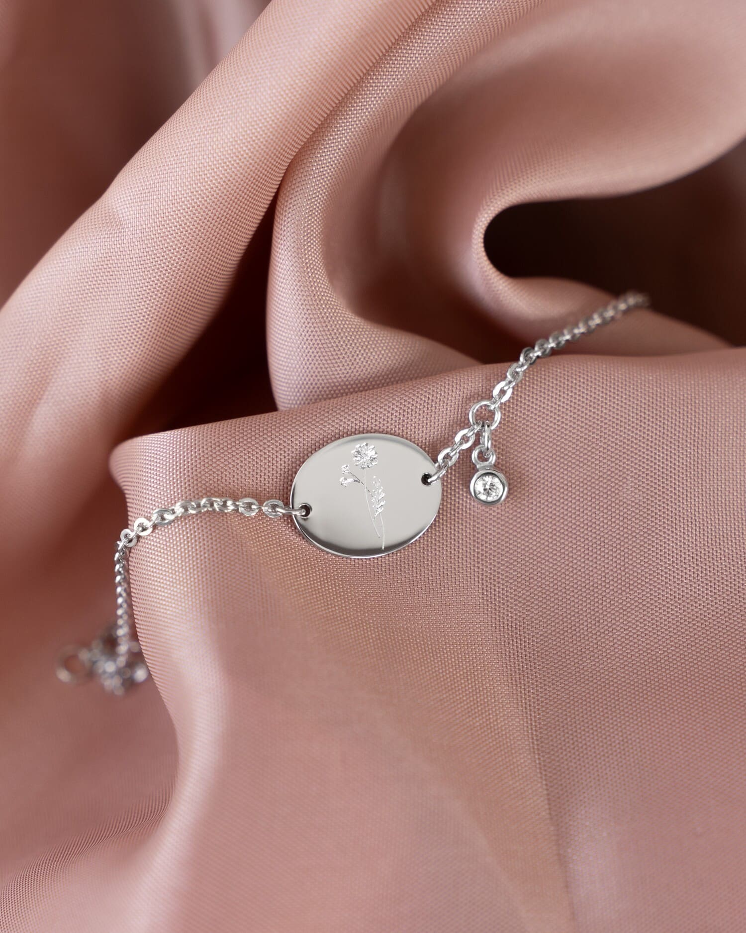 Engraving bracelet engraving plate oval zirconia