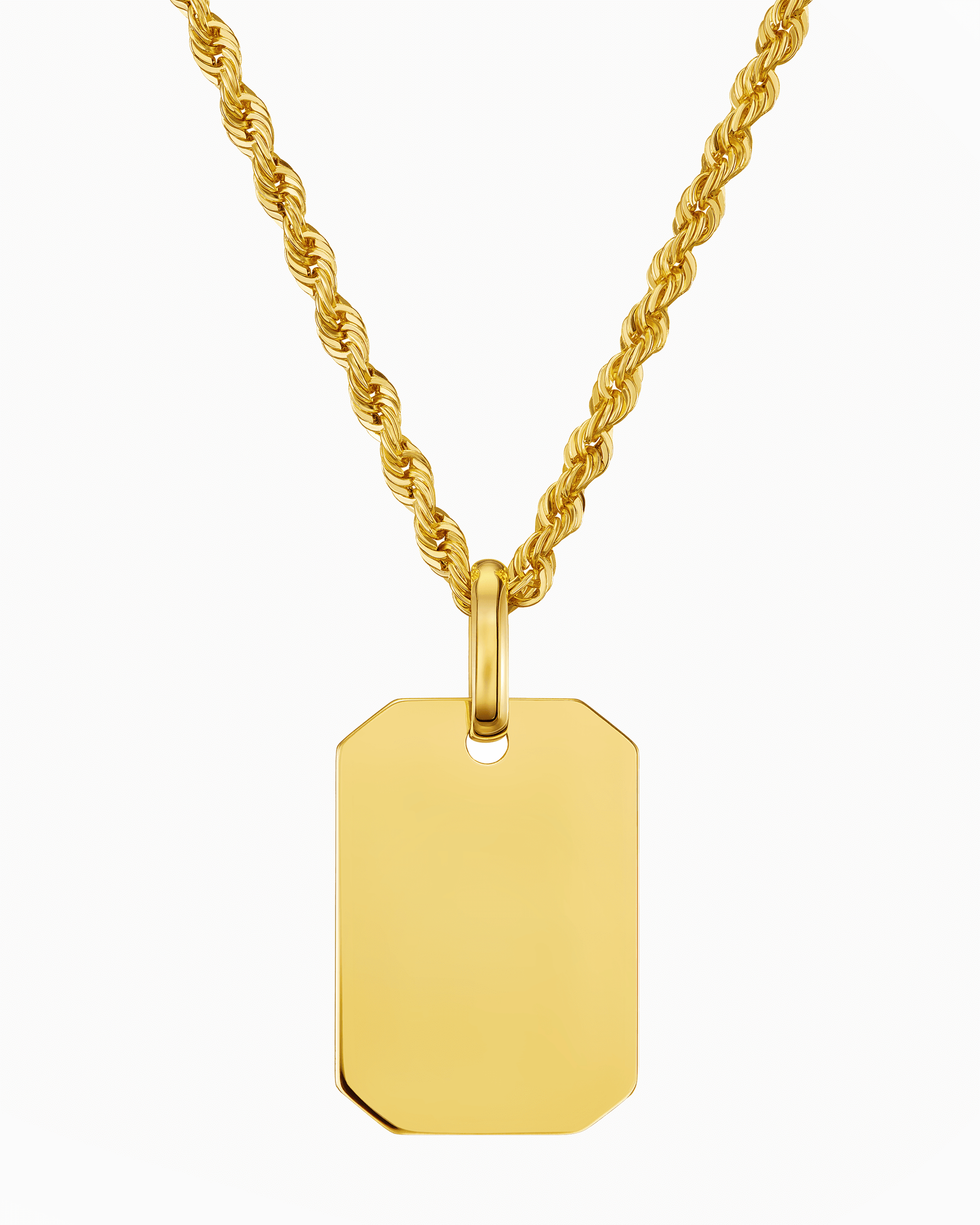 Engraving plates necklace pendant octagon