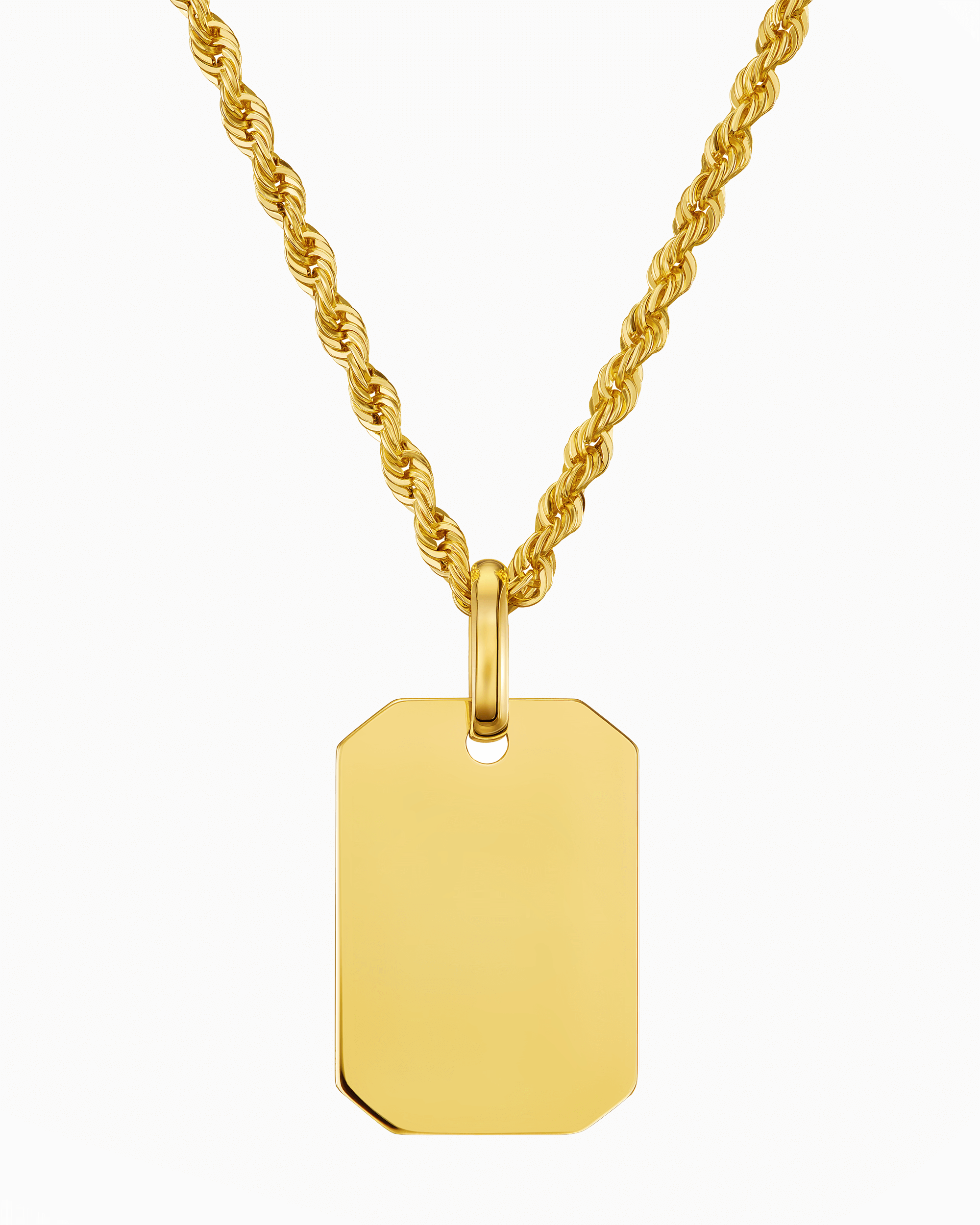 Engraving plates necklace pendant octagon