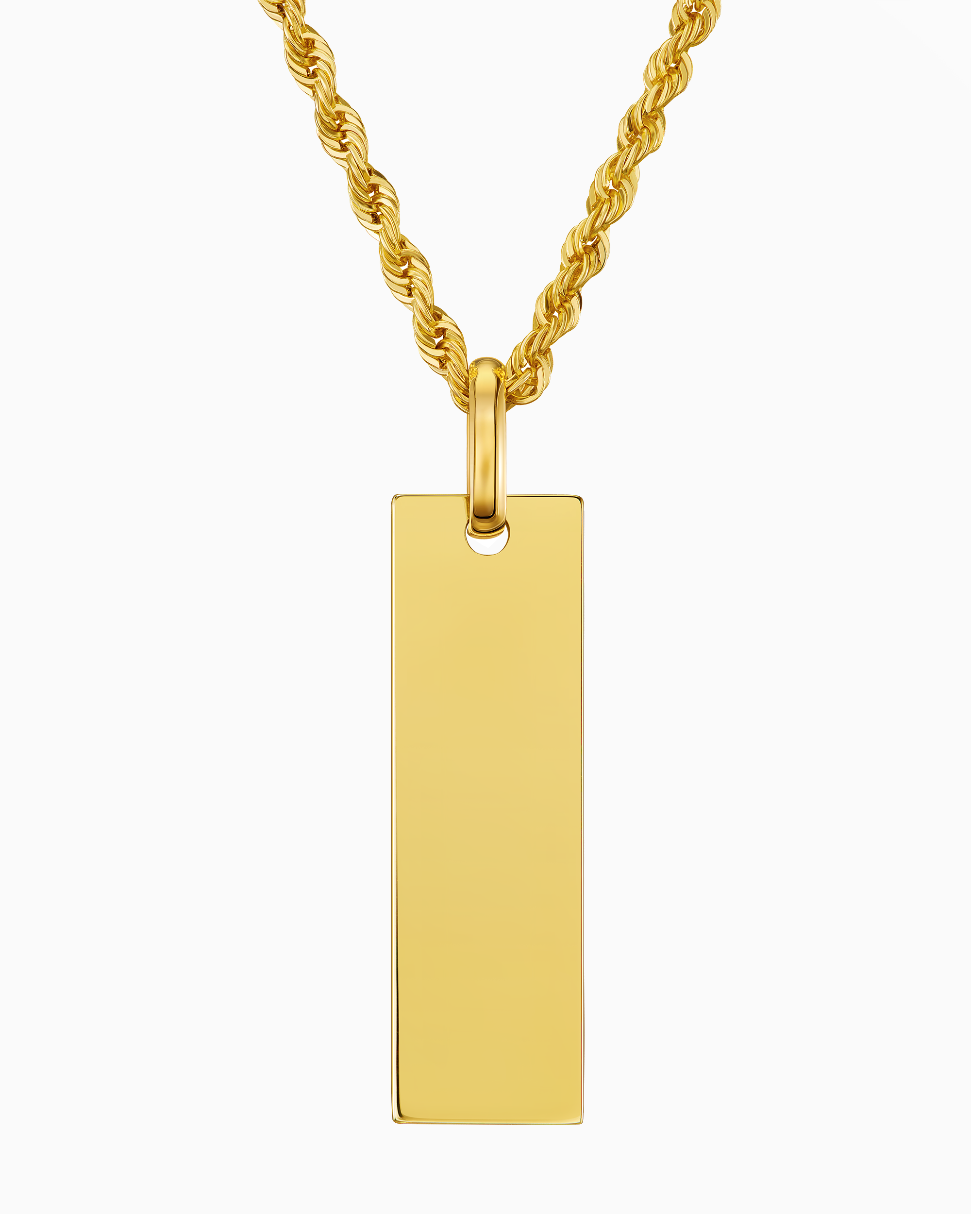 Engraving plates necklace pendant rectangle