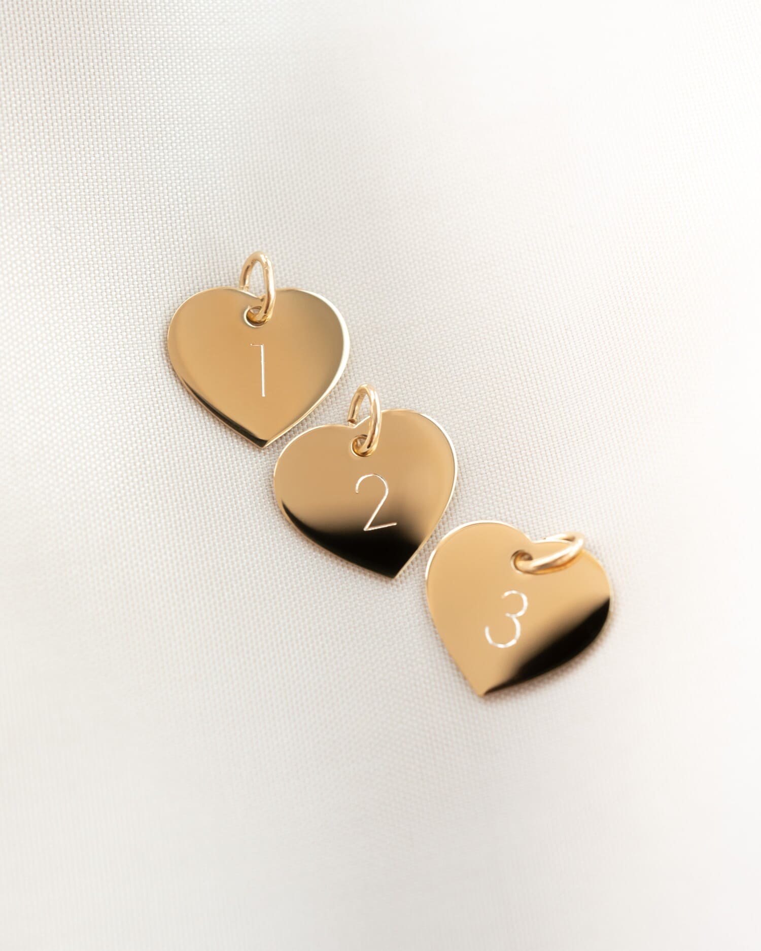 Heart necklace engraving plate pendant 13mm