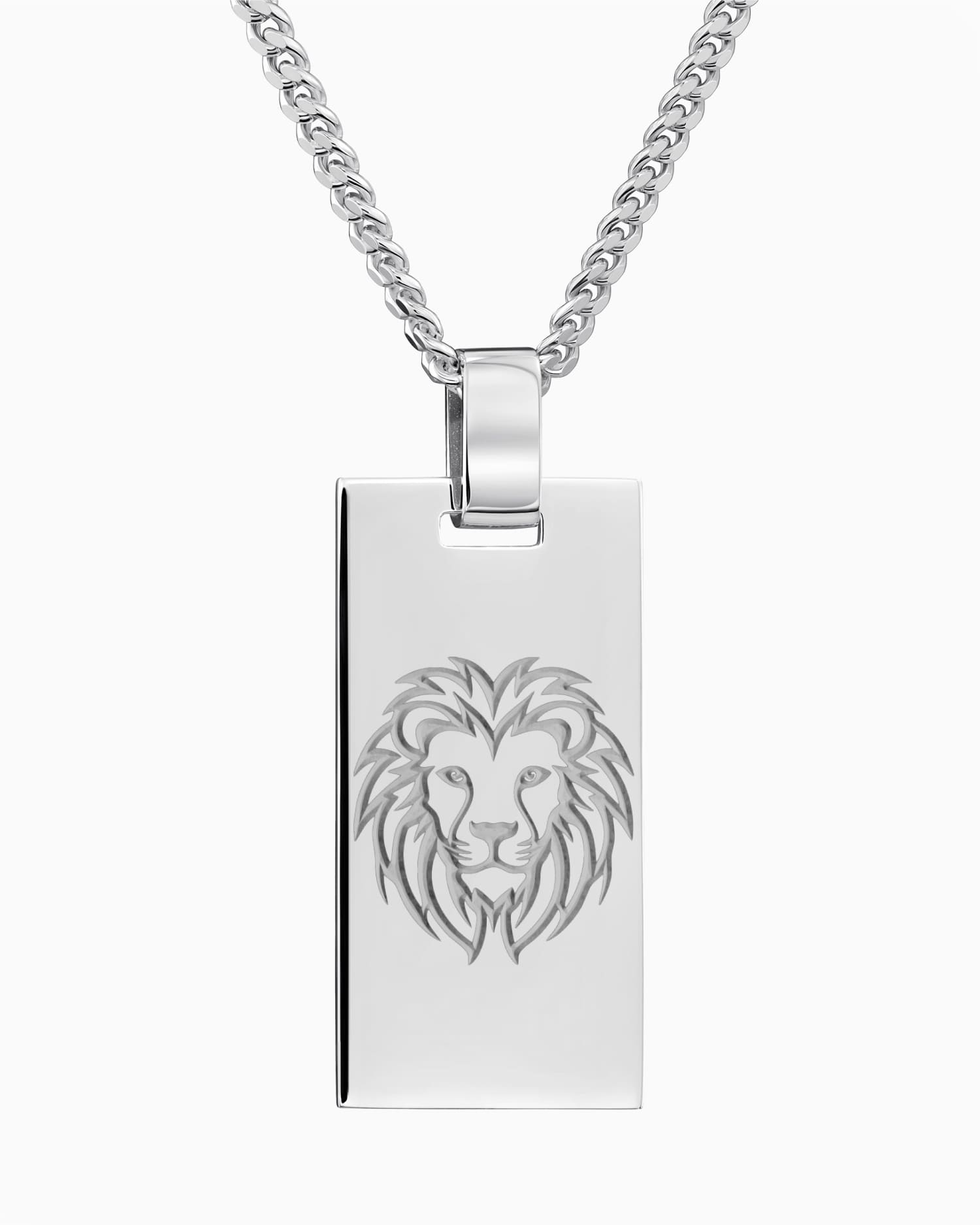 Grafische upload graveerplaten halsketting hanger rechthoek