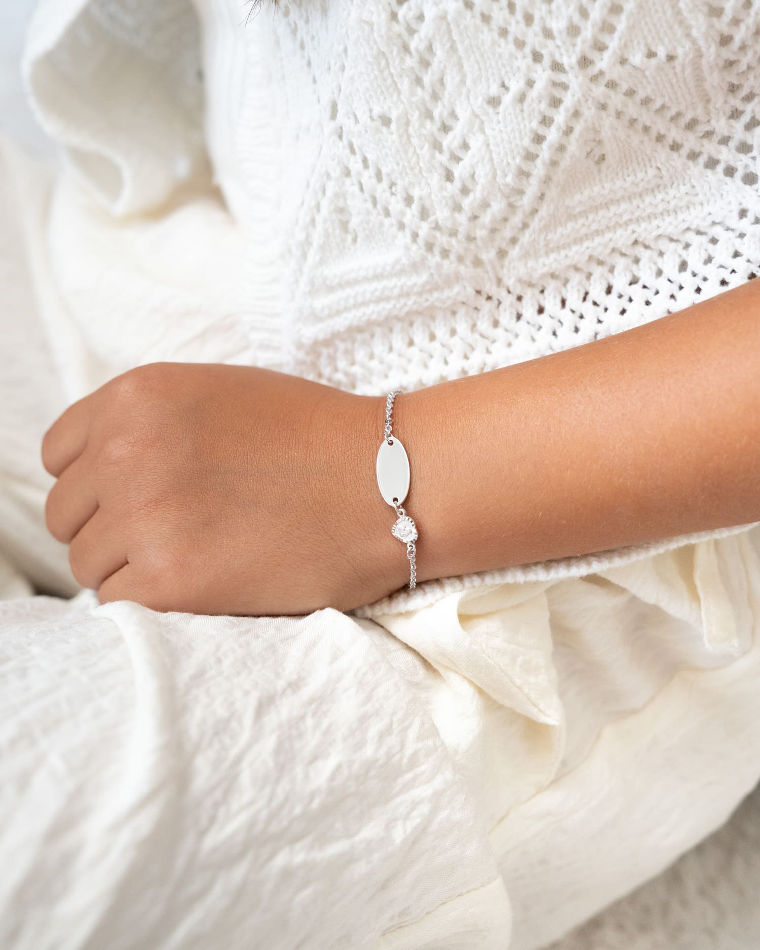 Handafdruk graveerarmband Graveerplaatje beschermengel