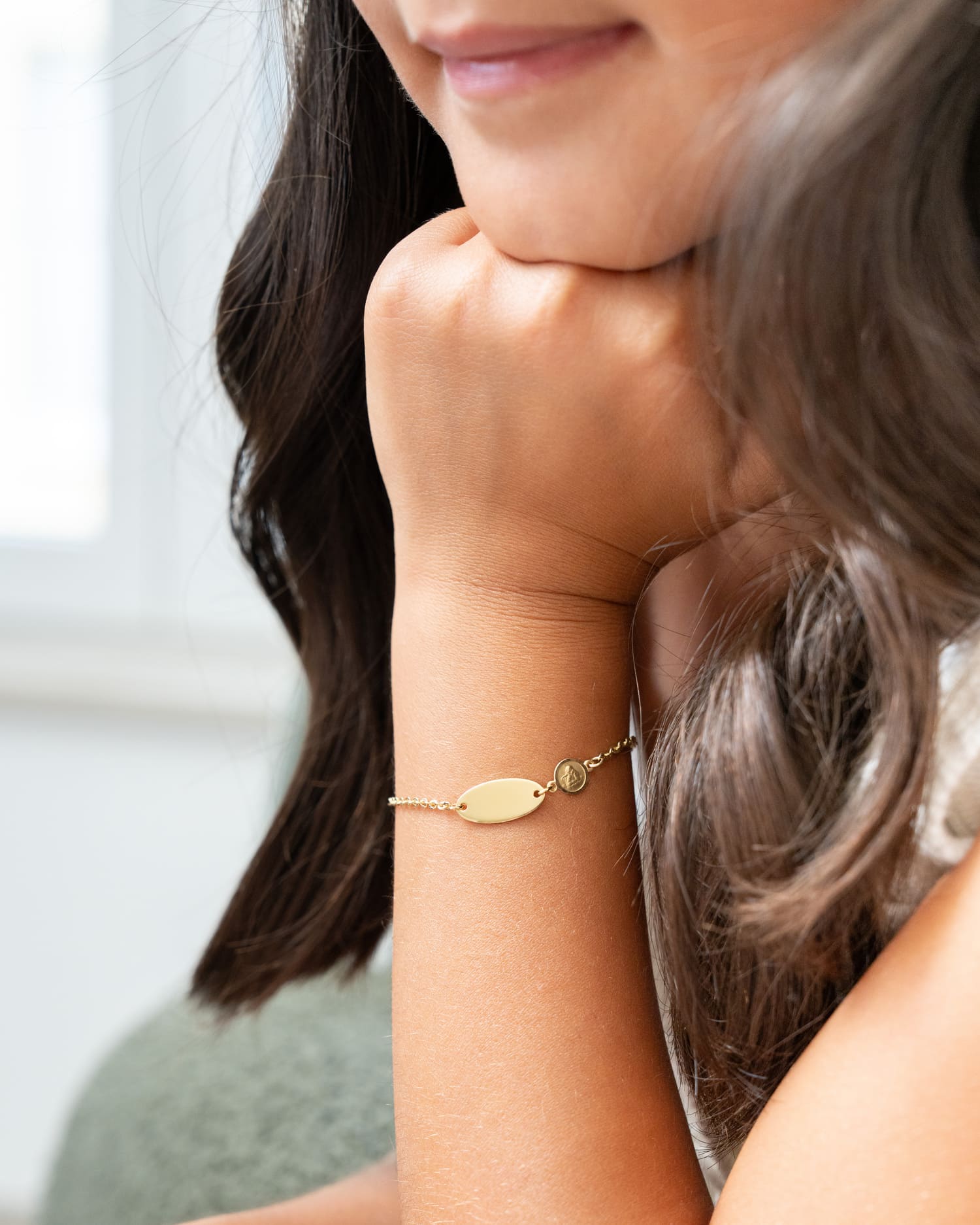 Handafdruk graveerarmband Graveerplaatje beschermengel