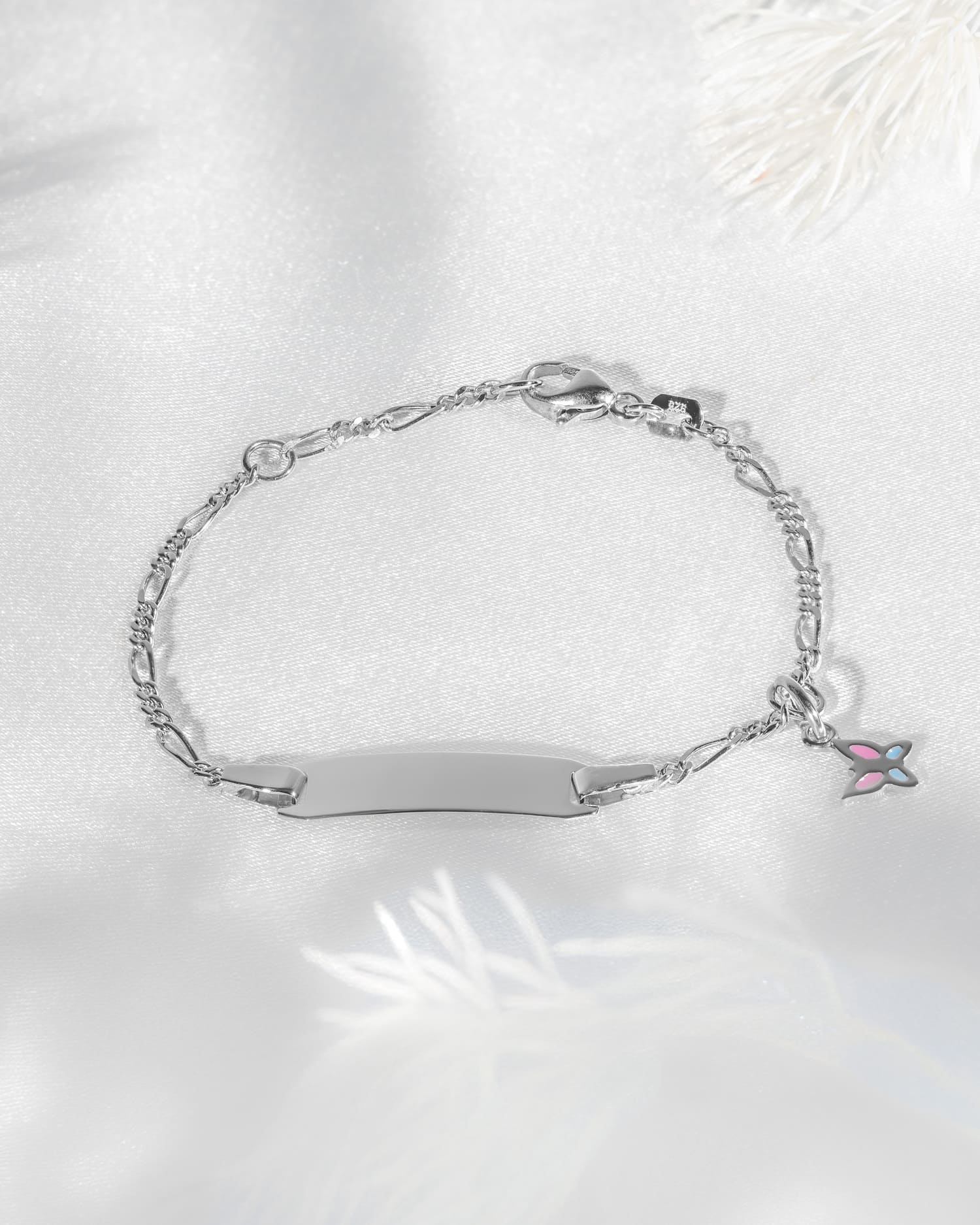 Graveerarmband graveerplaatje vlinder