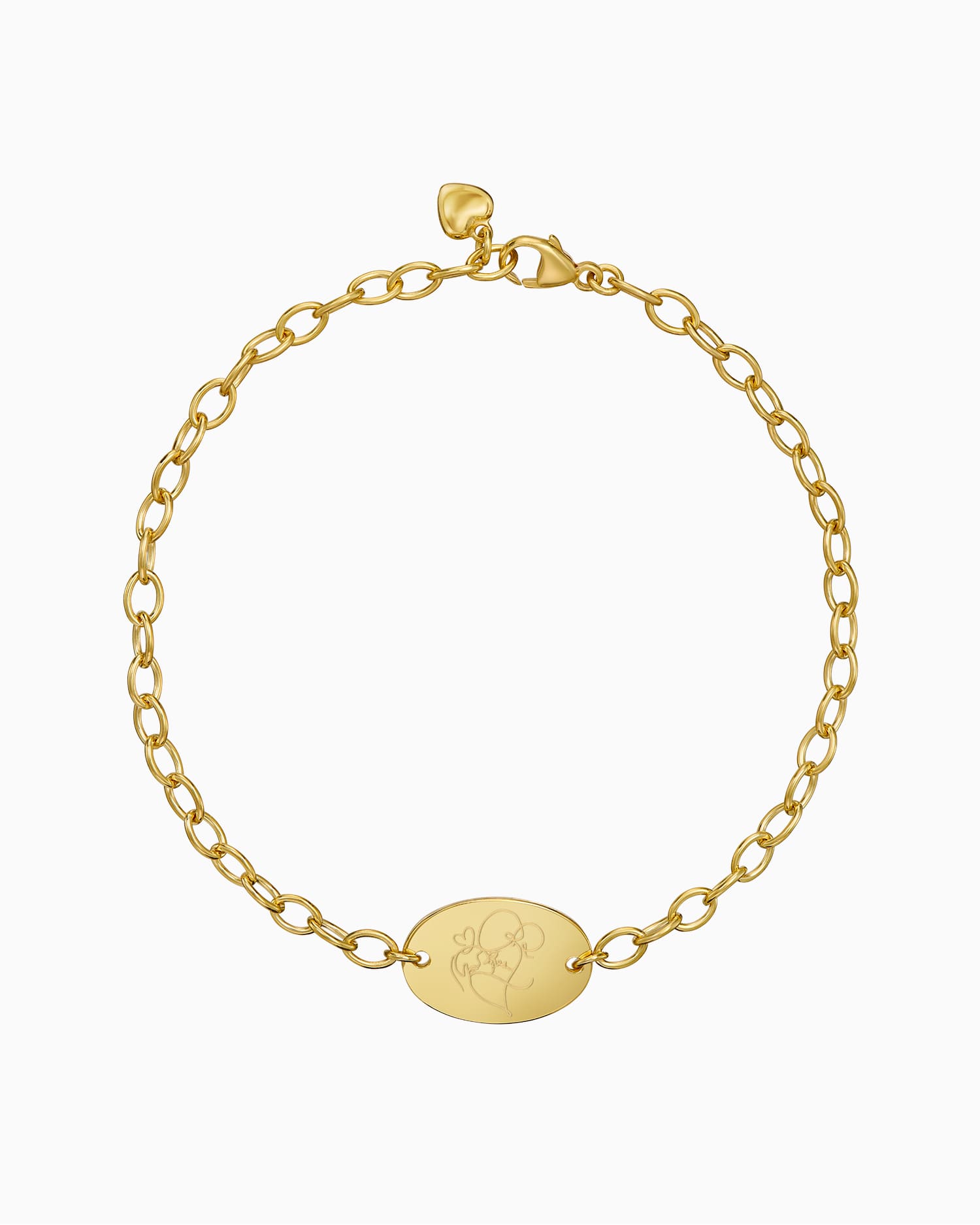 Grafische upload graveren armband graveerplaat ovaal