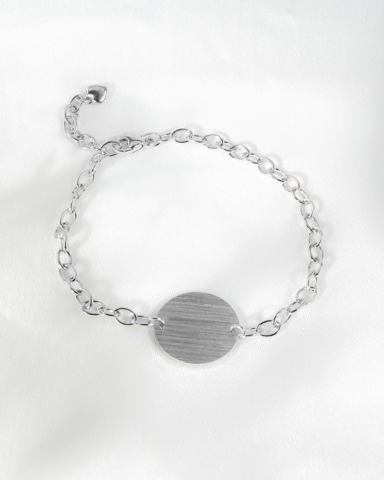 Coördinaten graveerarmband graveerplaatje rond