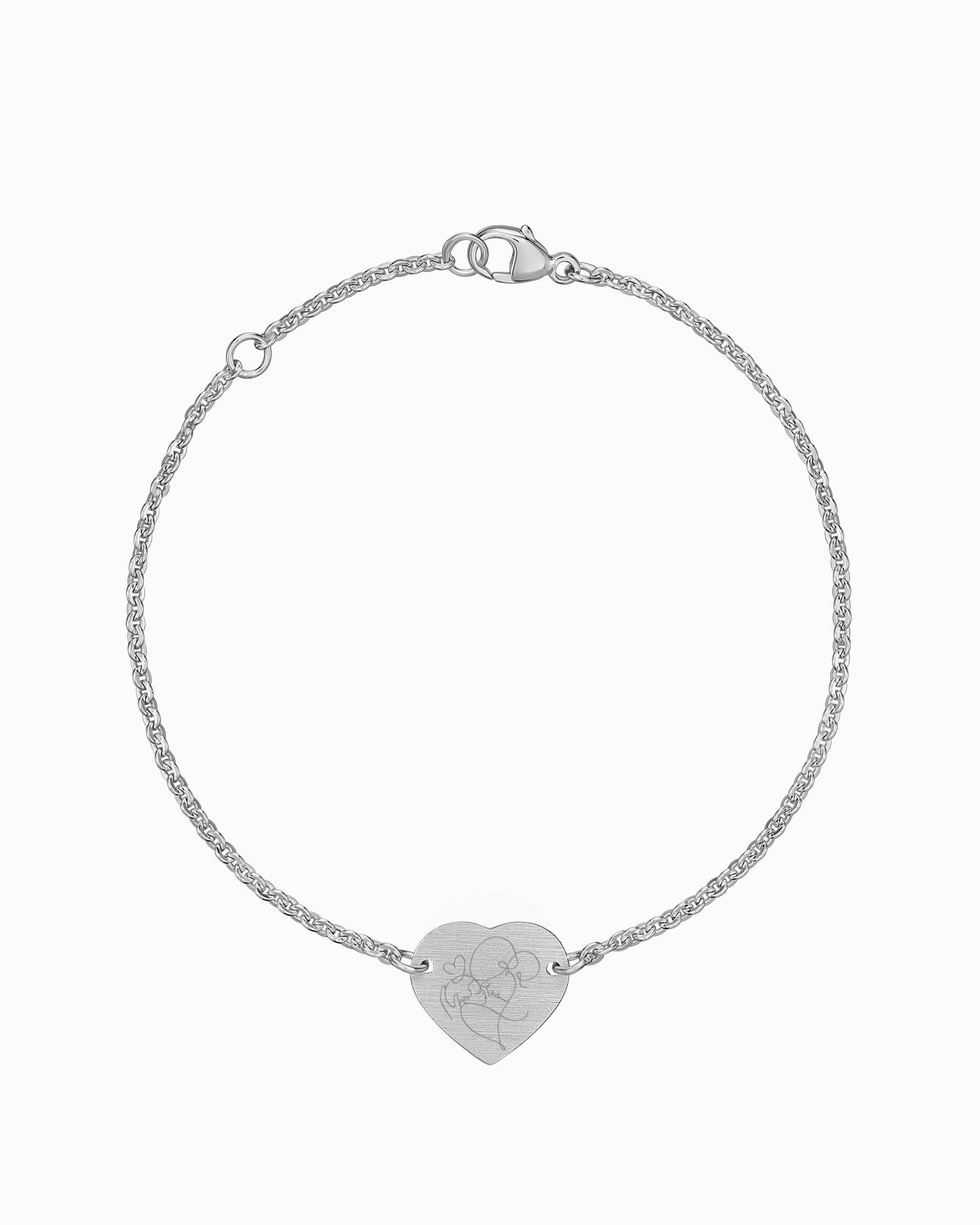 Grafische upload graveren armband graveerplaat hart