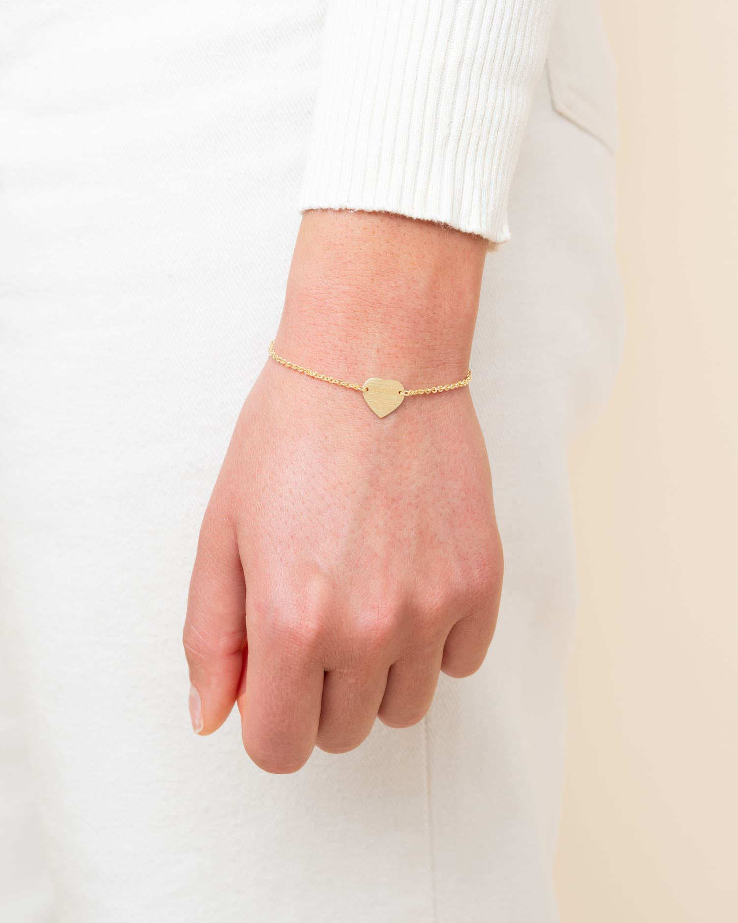 Handafdruk graveerarmband graveerplaatje hart