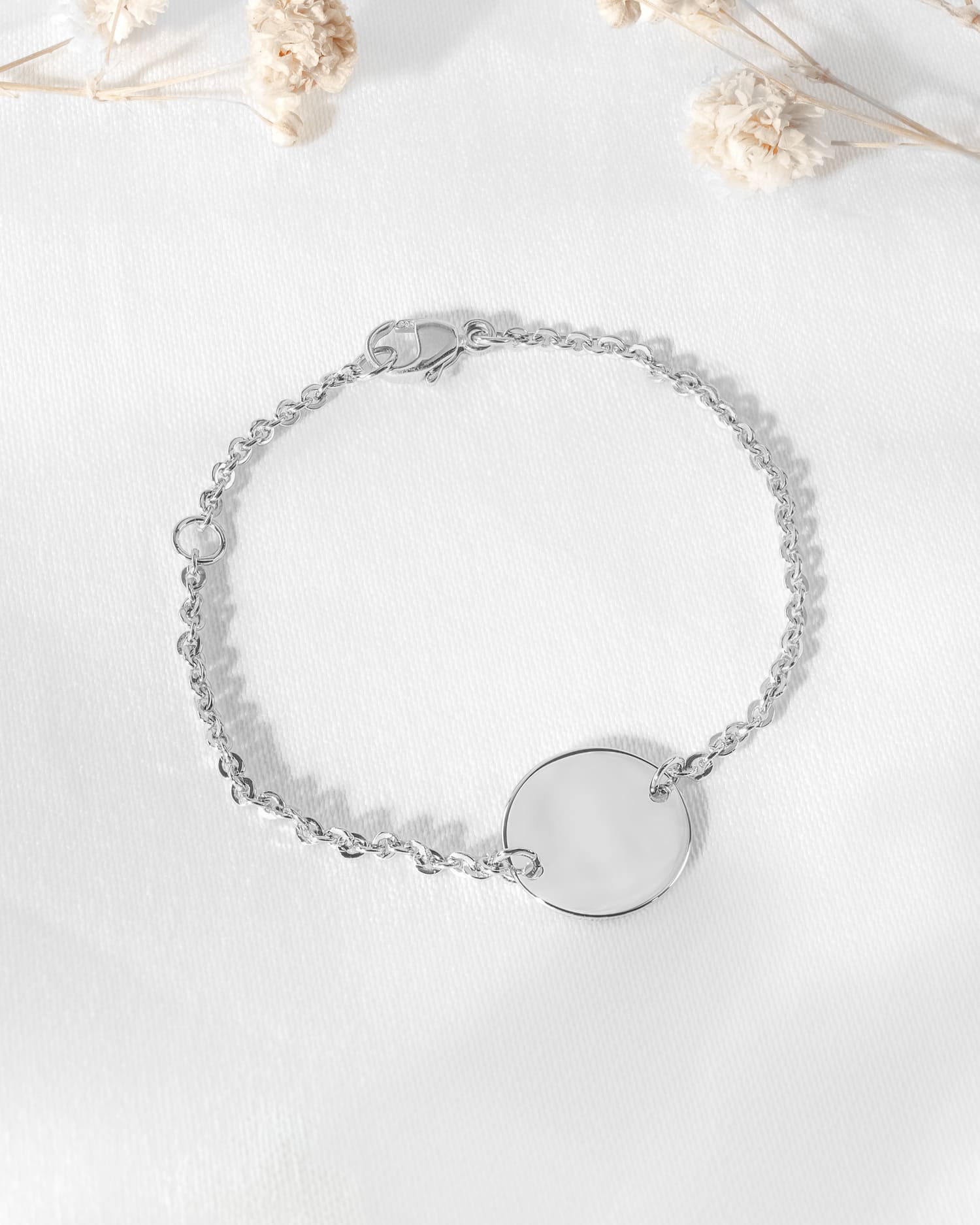 Kind symbolen graveren armband graveerplaatje rond