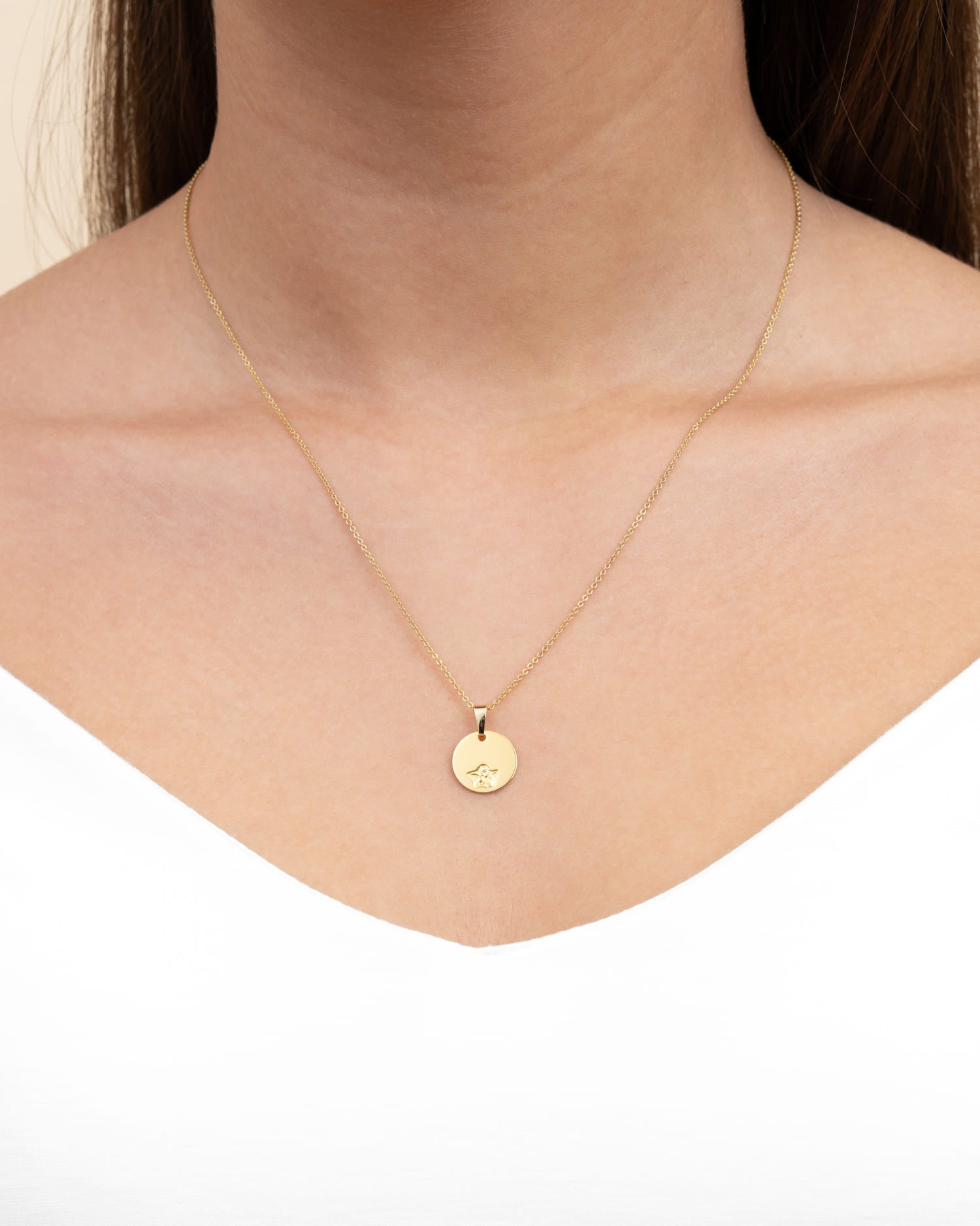 Graveerplaatjes hanger ketting beschermengel 12mm