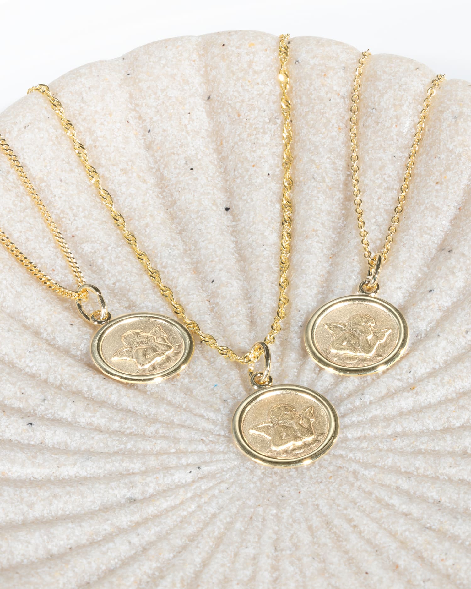 Graveerplaatjes hanger ketting beschermengel