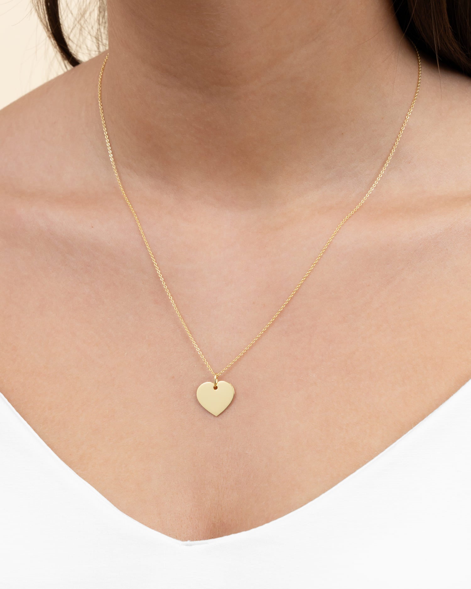 Neus print hart ketting graveerplaatje hanger 13mm