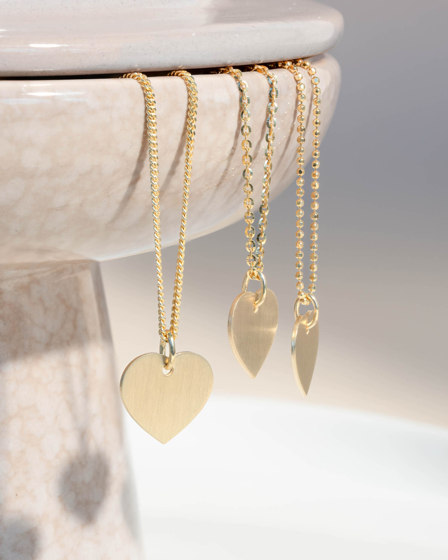 Neus print hart ketting graveerplaatje hanger 13mm