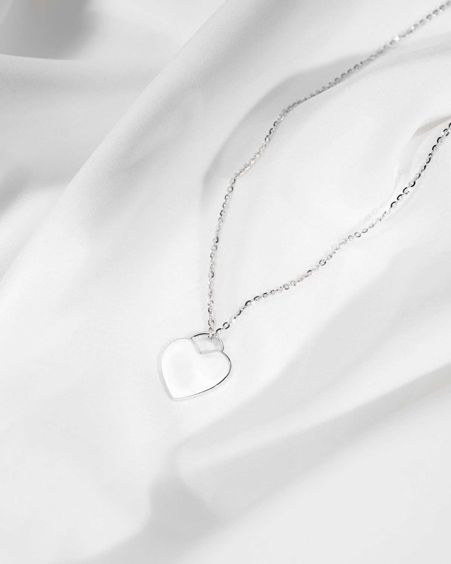 Handafdruk hart ketting graveerplaatje hanger