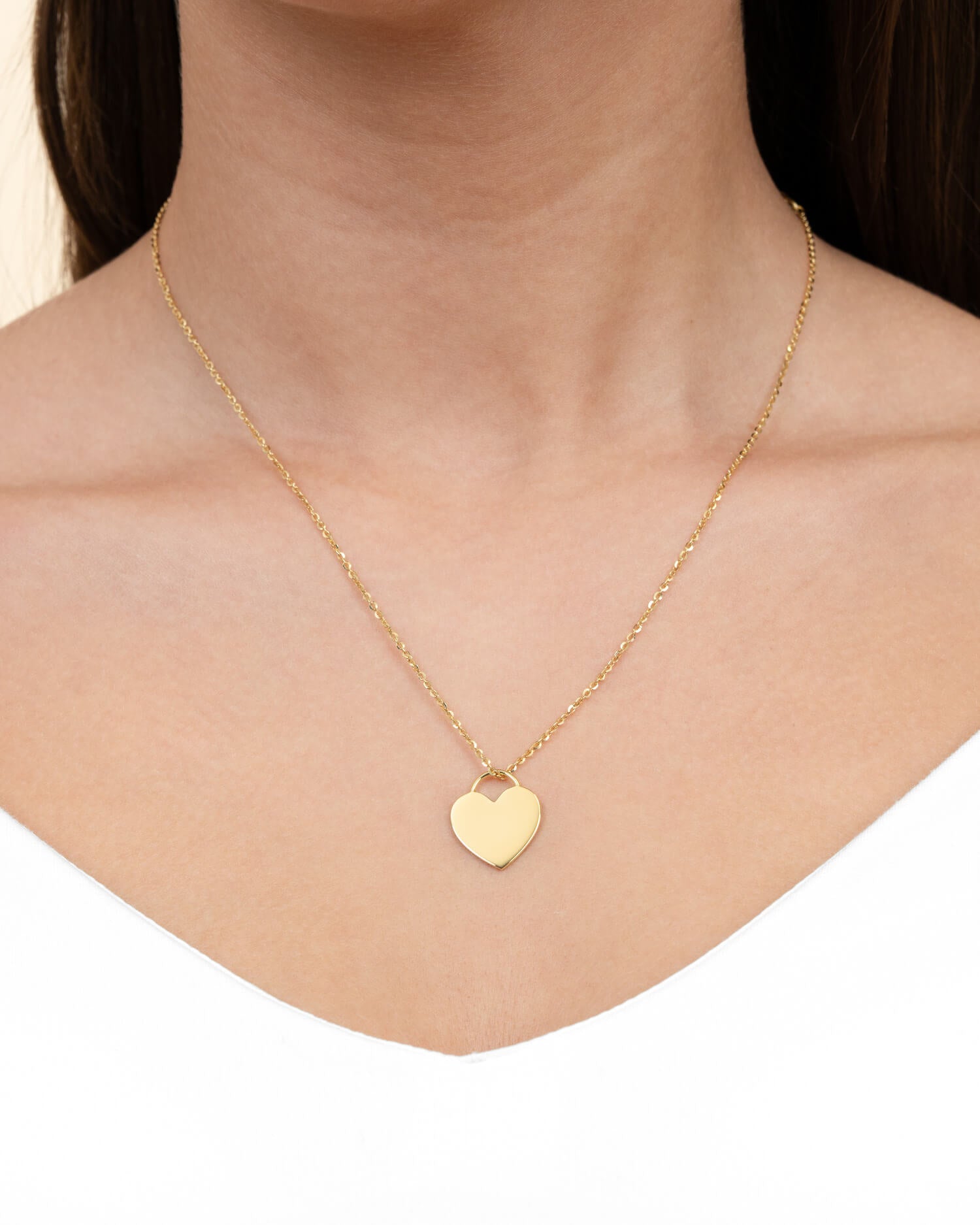 Neus print hart ketting graveerplaatje hanger