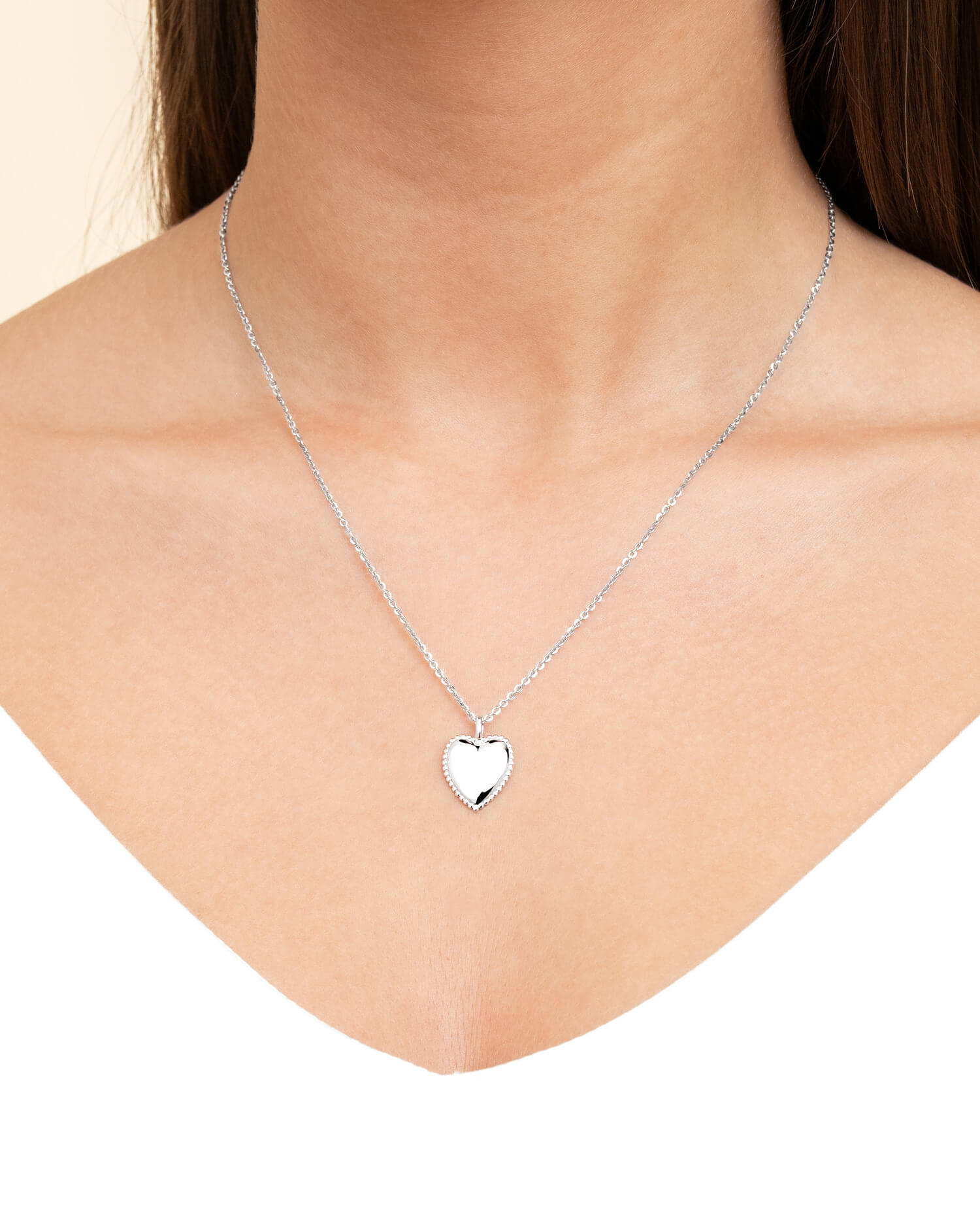 Coördinaten hart halsketting graveerplaatje hanger