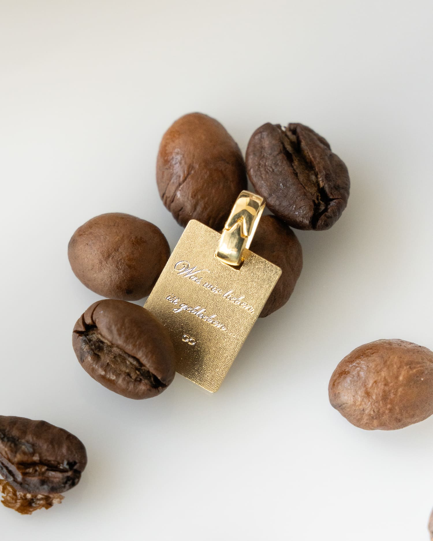 Graveerplaatjes hanger ketting beschermengel