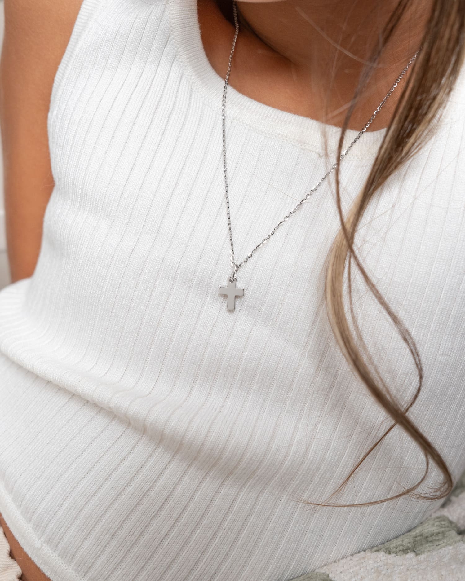 Kruis ketting hanger graveerplaatje