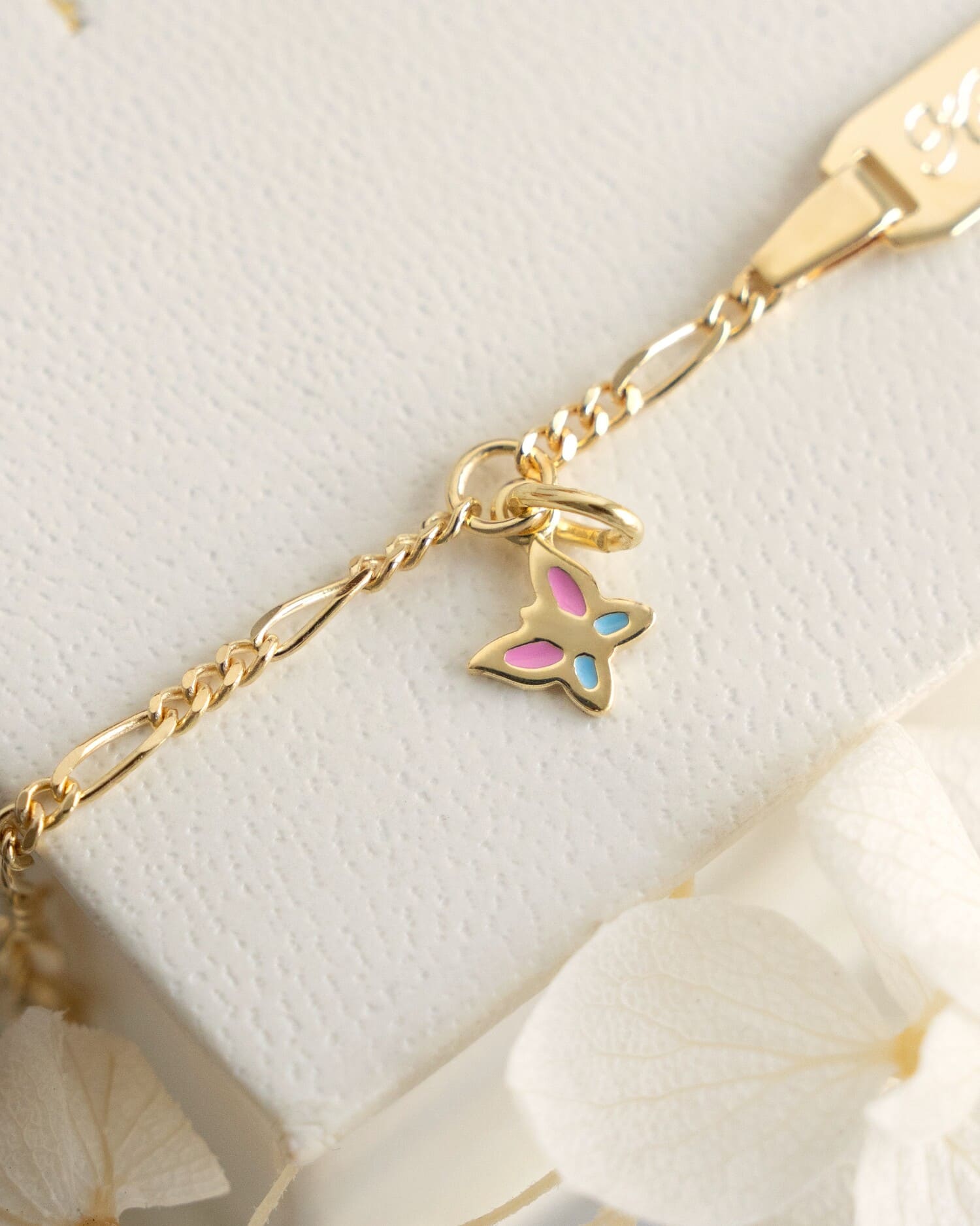 Graveerarmband graveerplaatje vlinder