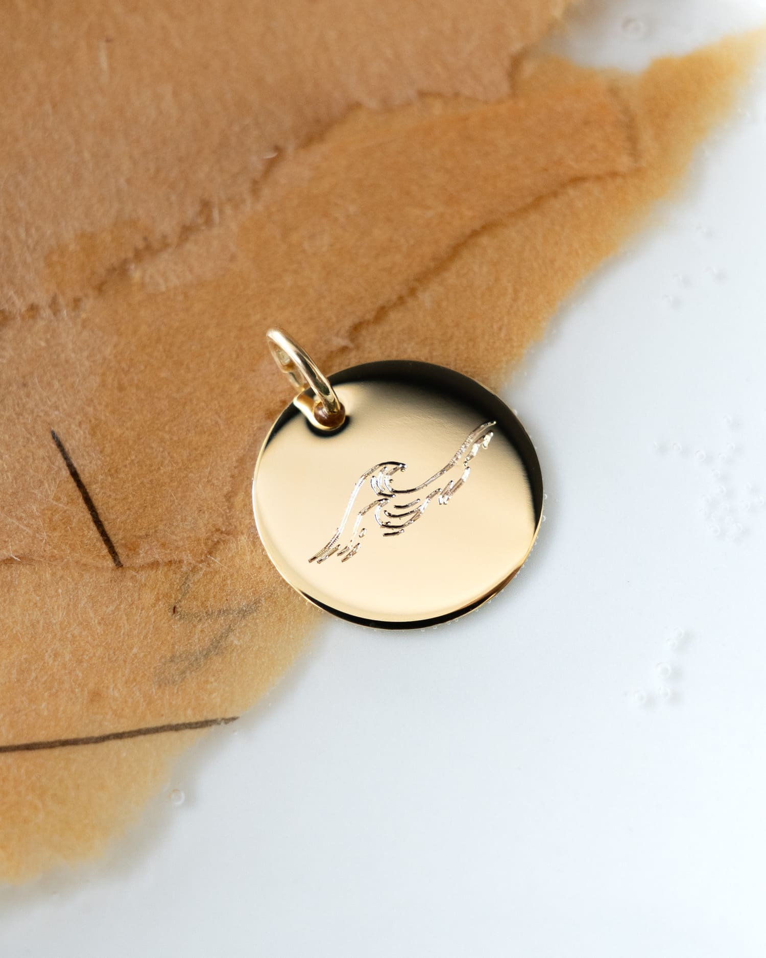 Afbeelding/grafiek Uploud graveerplaatjes halsketting hanger rond 12mm