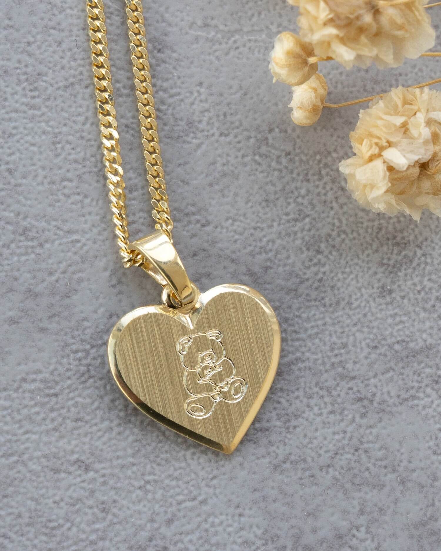 Afbeelding/grafiek Uploud hart halsketting graveerplaatje hanger 12mm