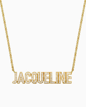 Naamketting met zirkonia