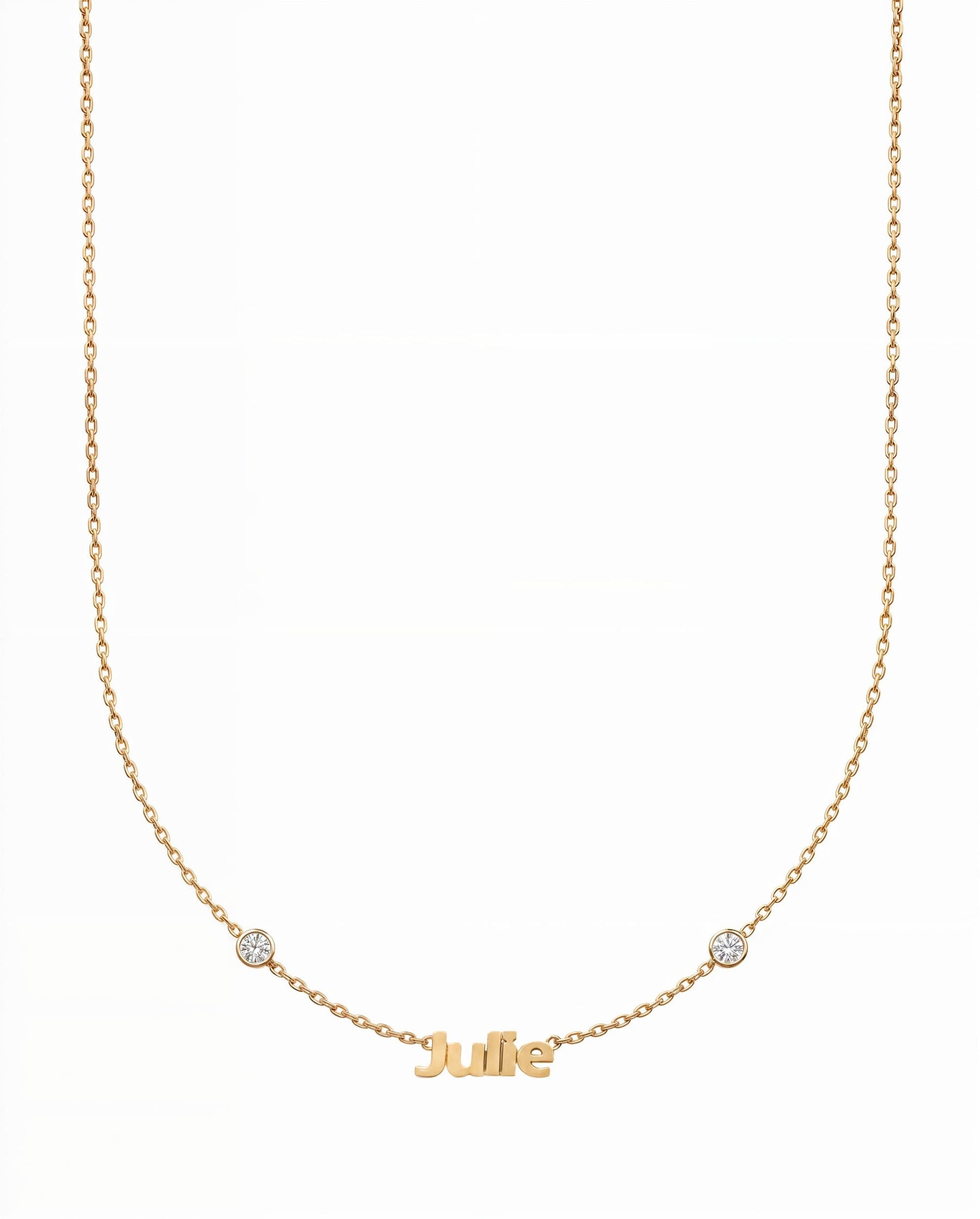 Zirconia Name Necklace