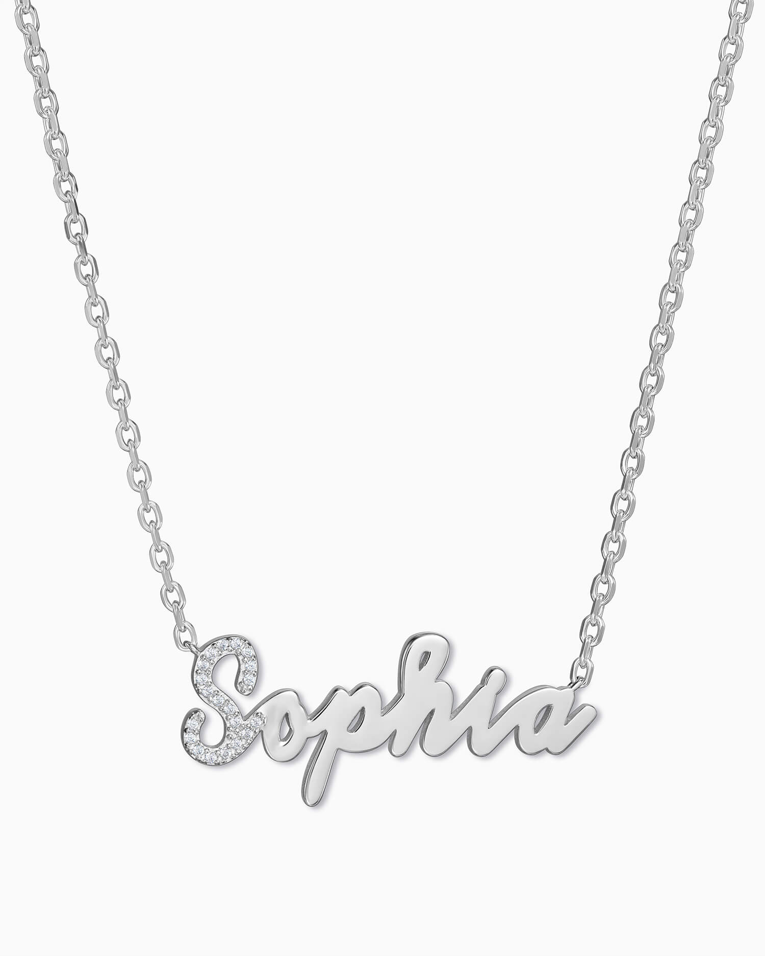 Zirconia Name Necklace