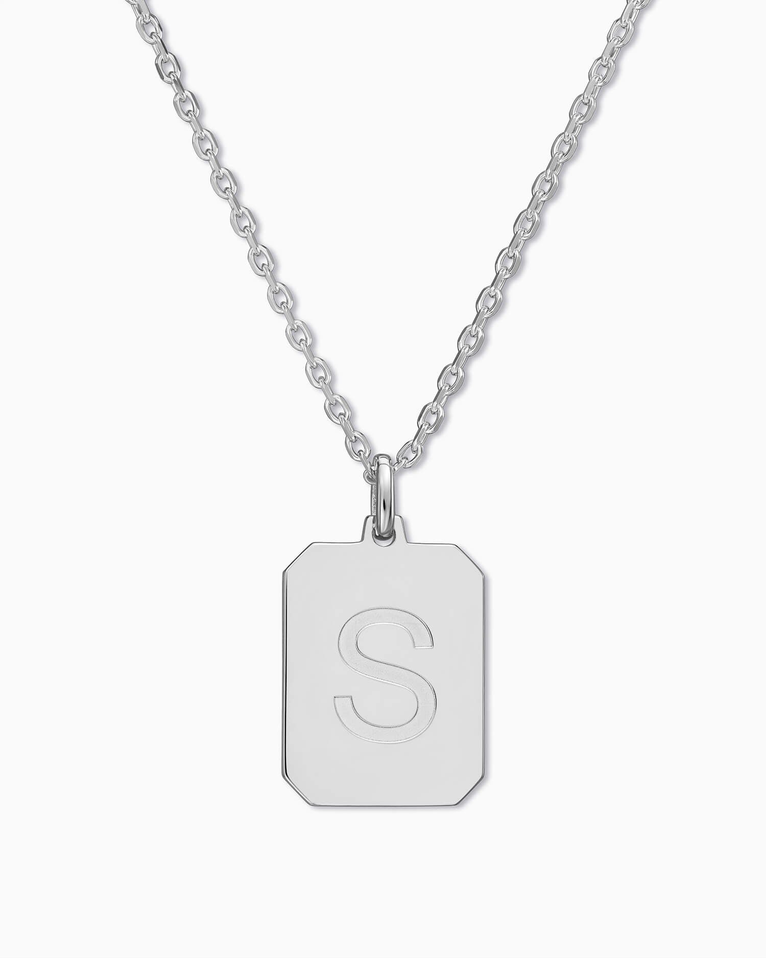 Octagon Letter Necklace