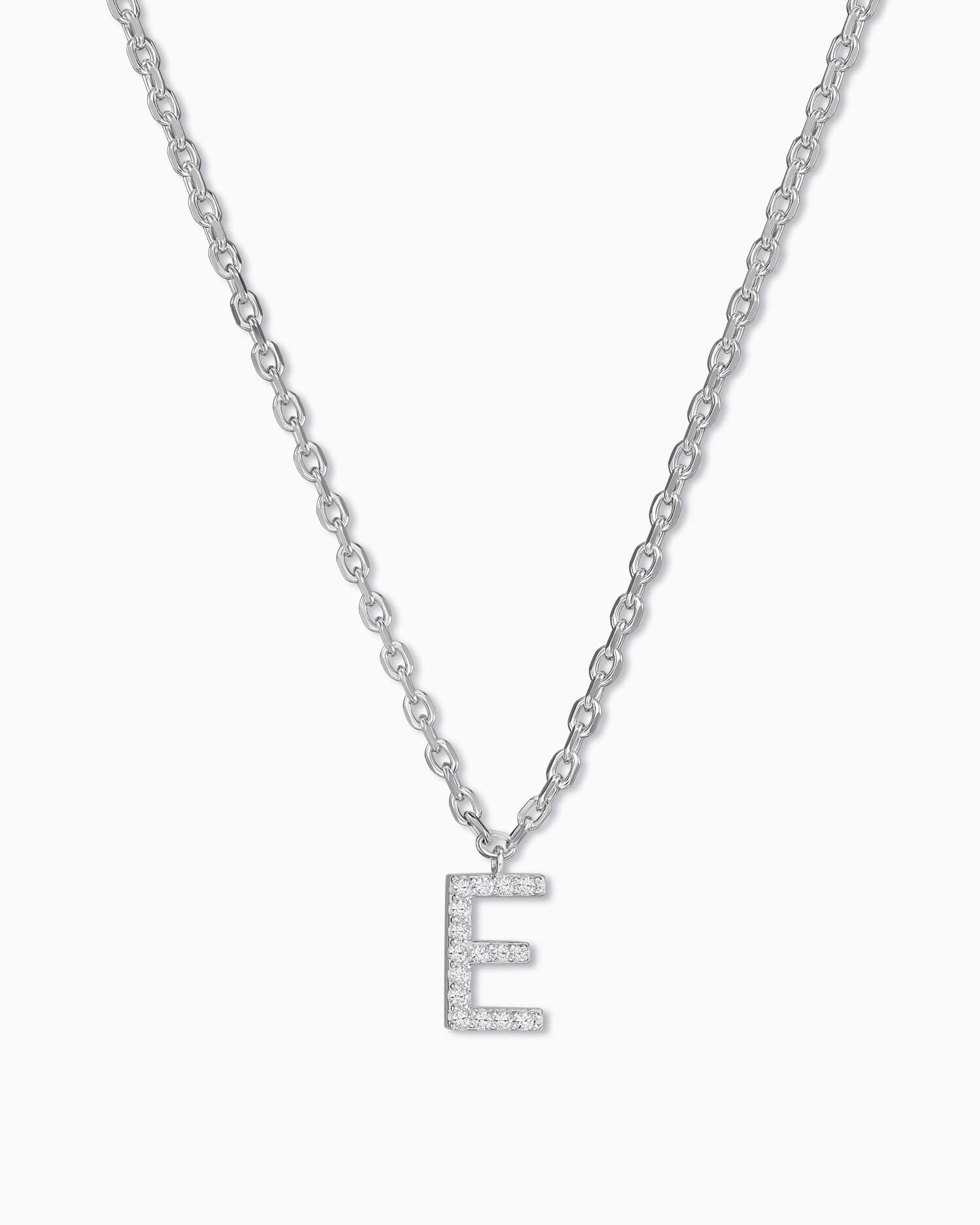 Letter Necklace with Zirconia
