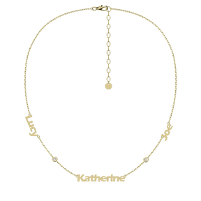 Naamketting met zirkonia