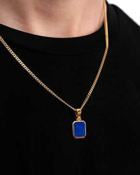 Lapis Oktagon Gravurplatte Halskette