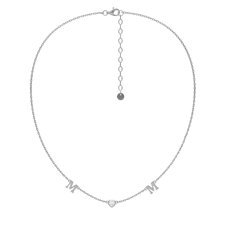Ketting met geboortesteen, letters en initialen