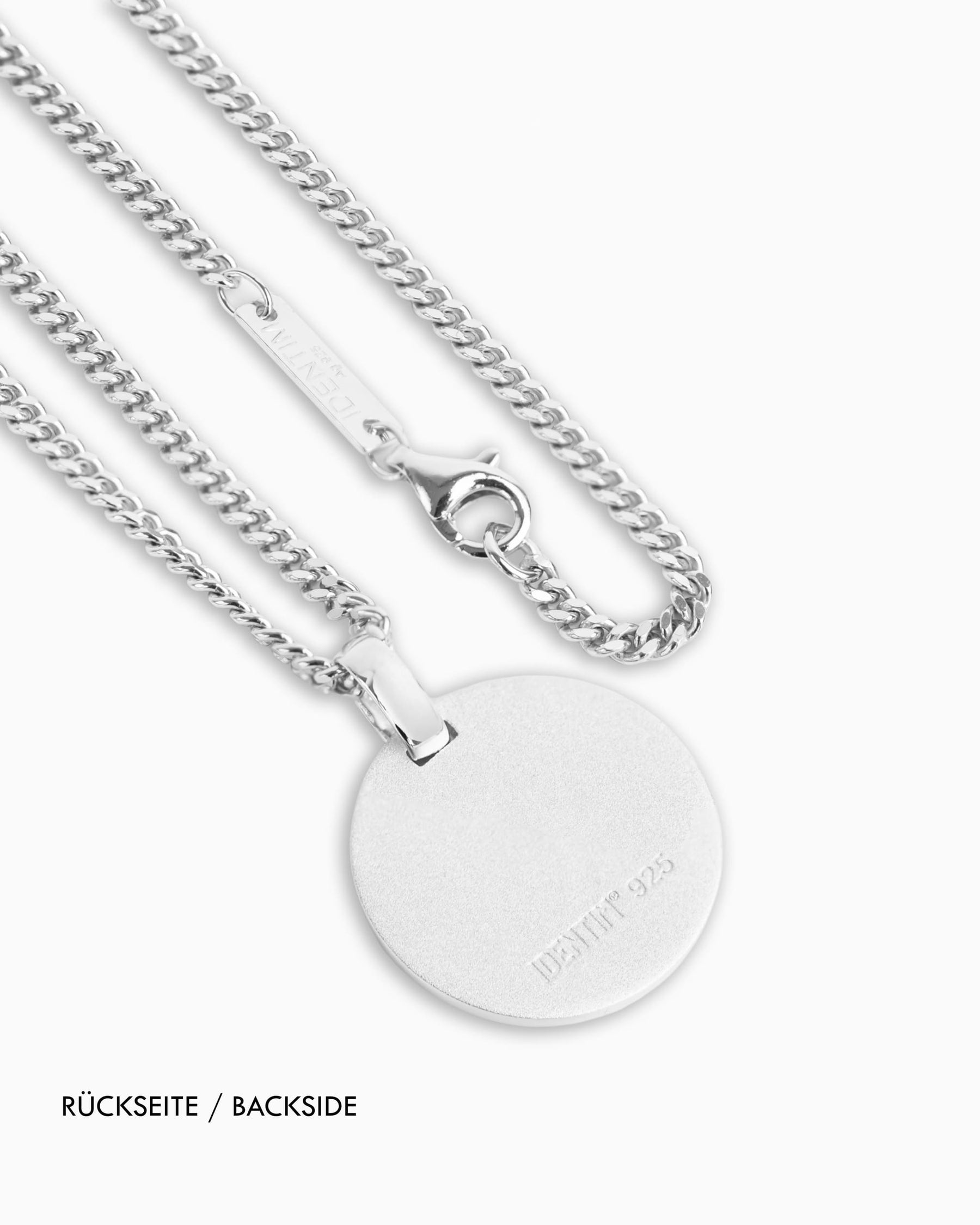 Engraving Plate Necklace Pendant Round Ice Matte