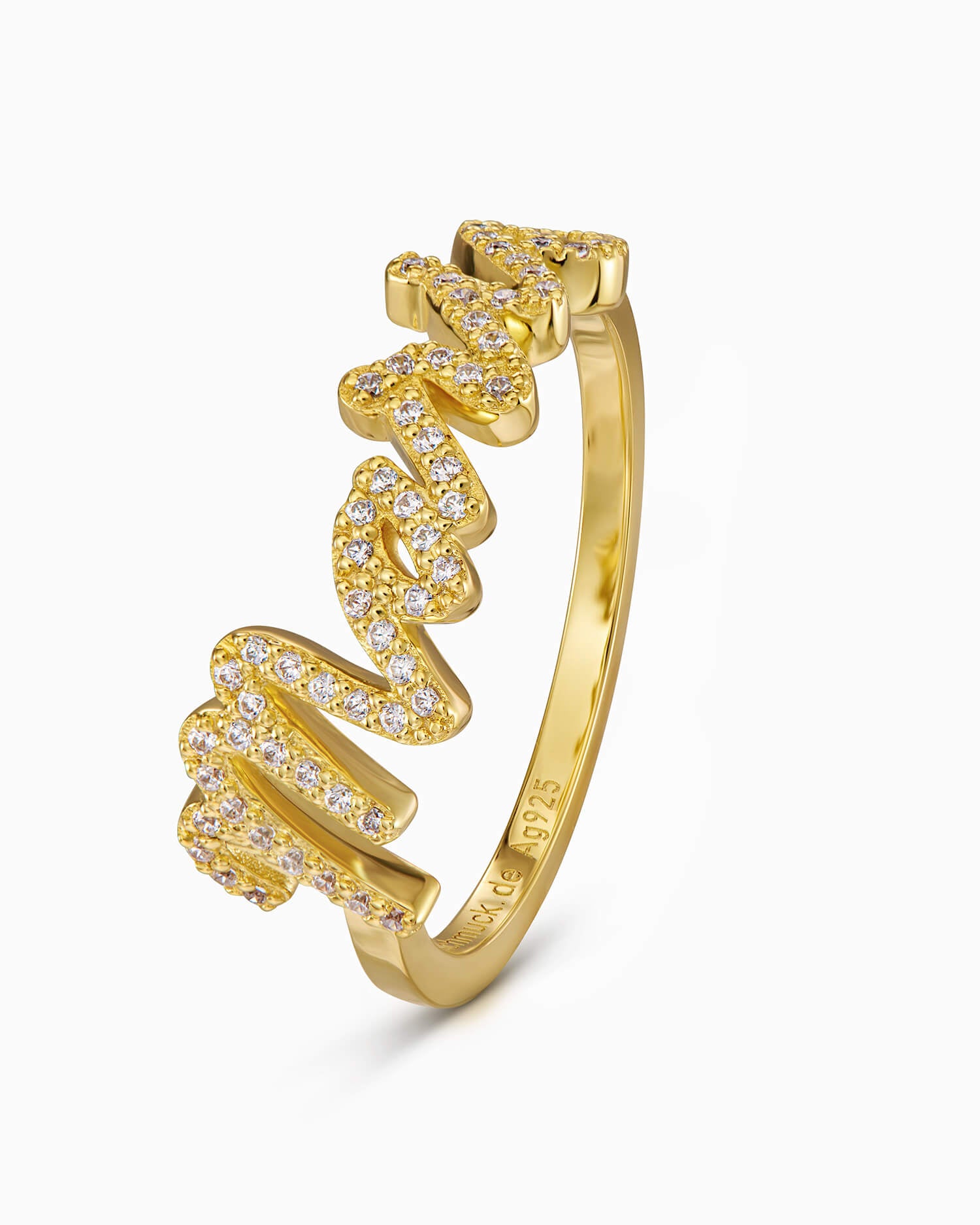 Name Ring with Zirconia