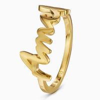 Name Rings: 925 Sterling Silver, 18-Karat Gold-Plated