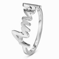 Name Rings in 925 Sterling Silver with Rhodium Plating