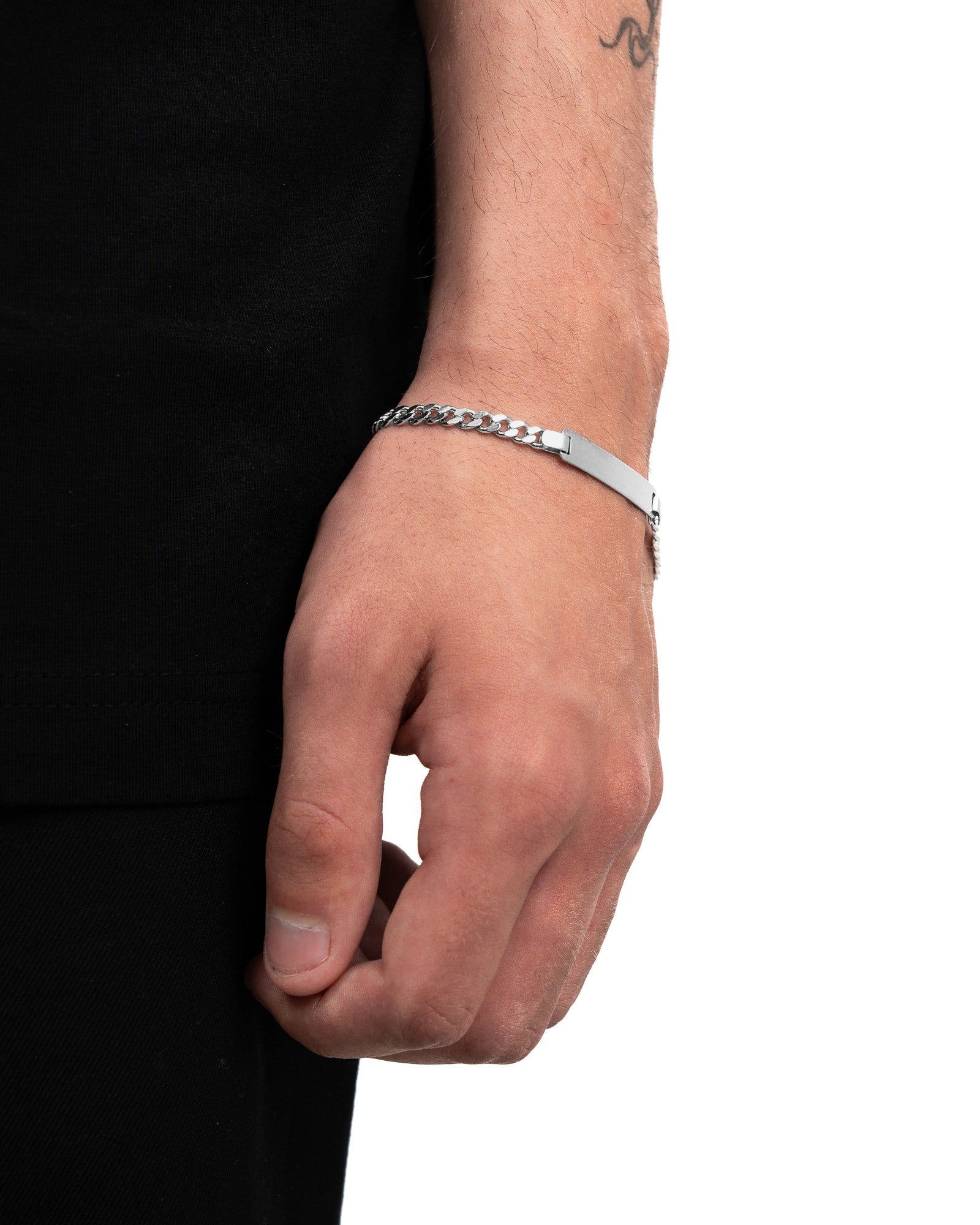 Gravurarmband Gravurplatte Panzer ID-Armband Mattiert