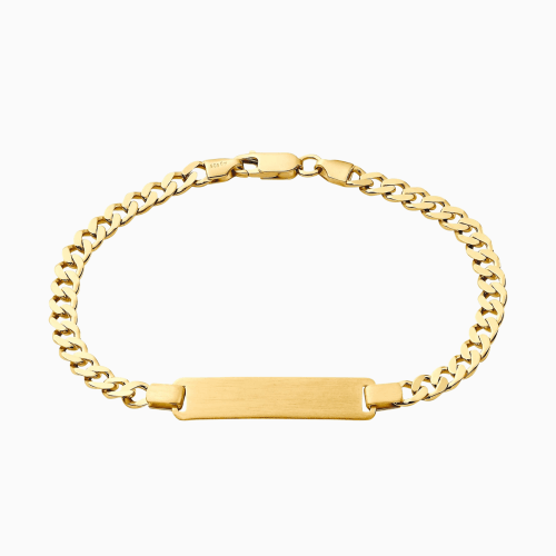 Gravurarmbänder Herren 925 Silber 18 Karat Vergoldet