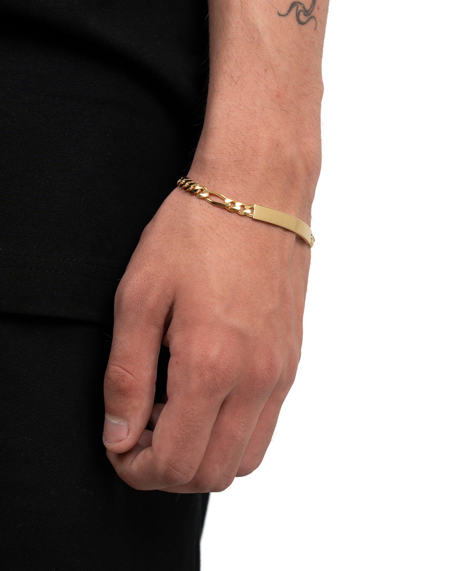 Gravurarmband Gravurplatte Figaro ID-Armband