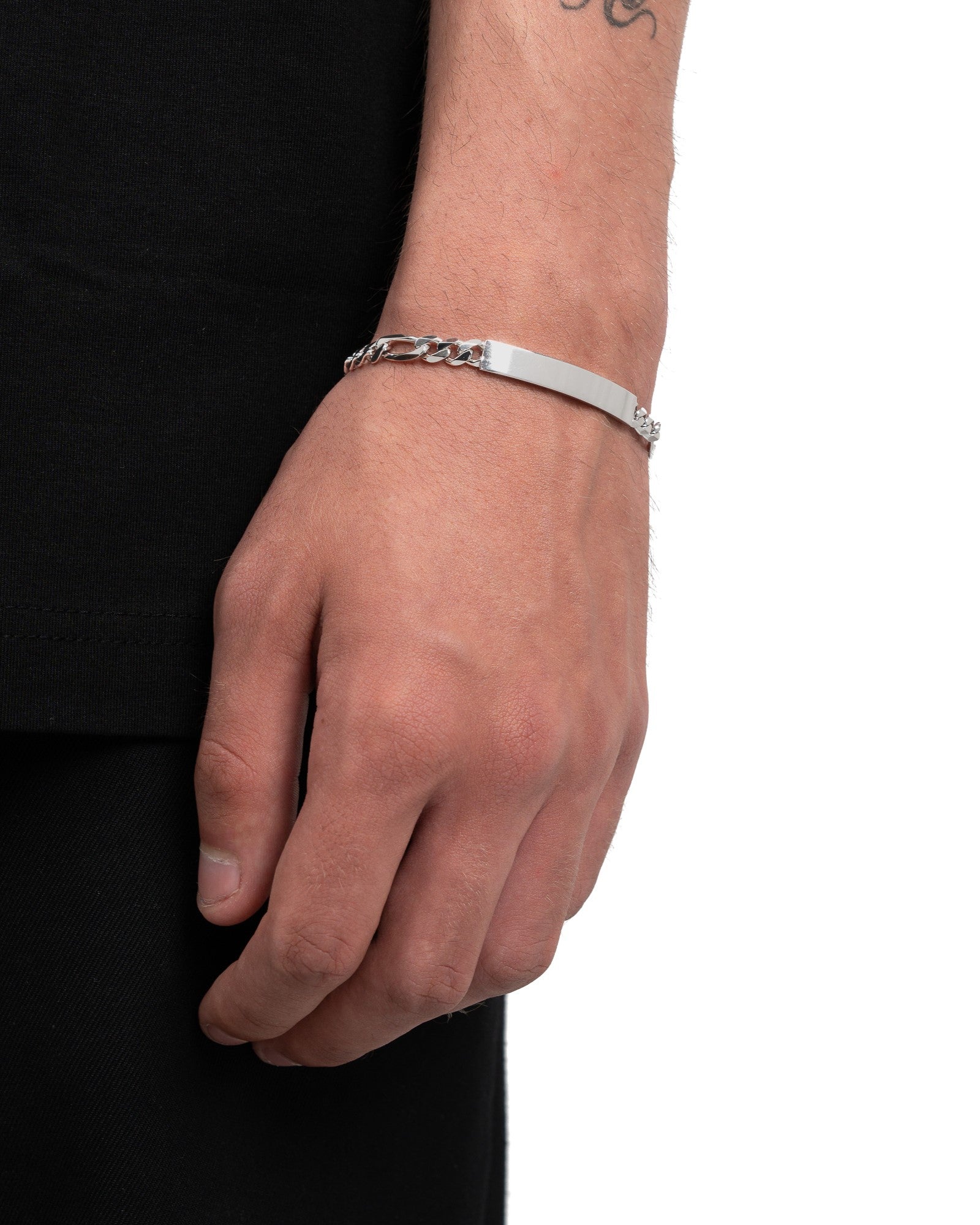 Gravurarmband Gravurplatte Figaro ID-Armband