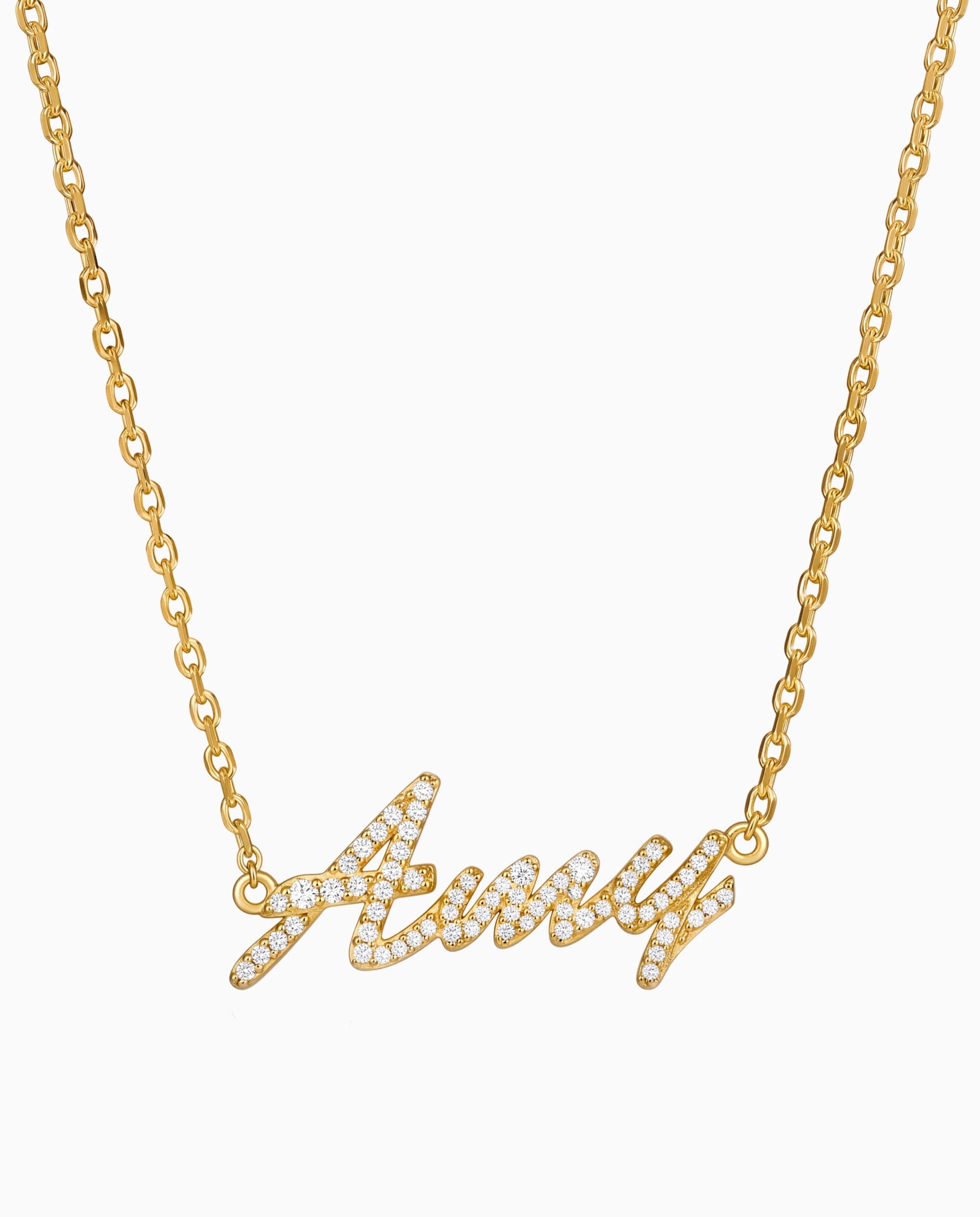 Zirconia Name Necklace