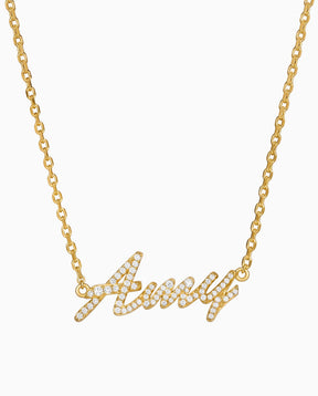 Zirconia Name Necklace